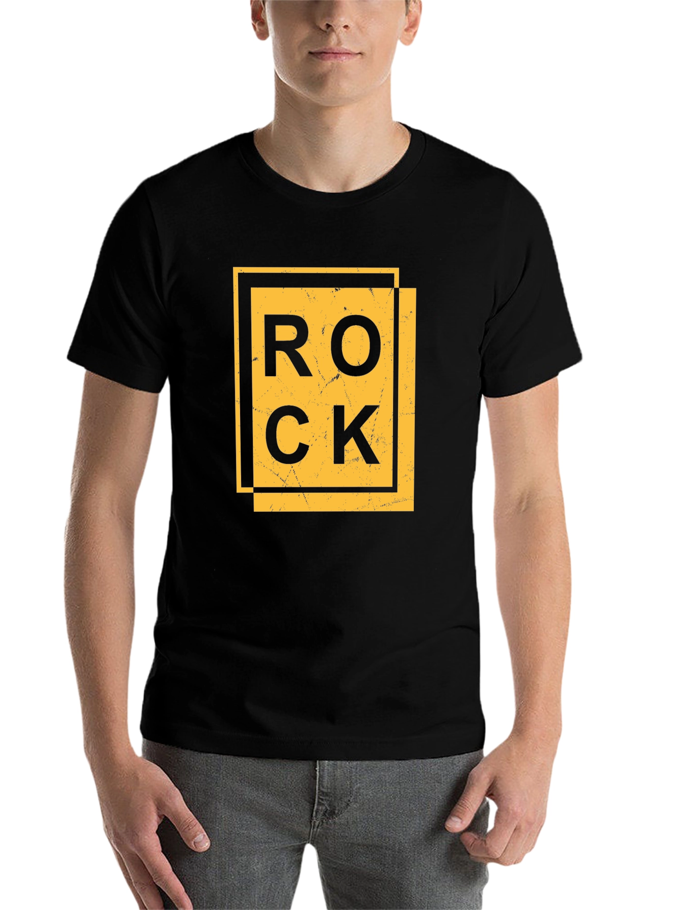 Black Rock Graphic Print Black T-Shirt view 7