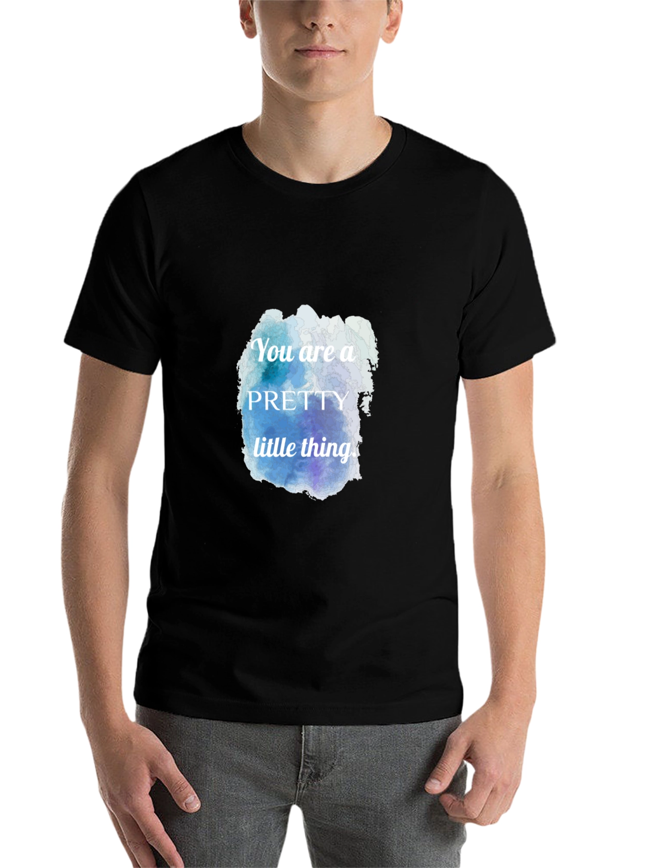 Black Watercolor Quote Tee - You're a Pretty Little Thing view 7