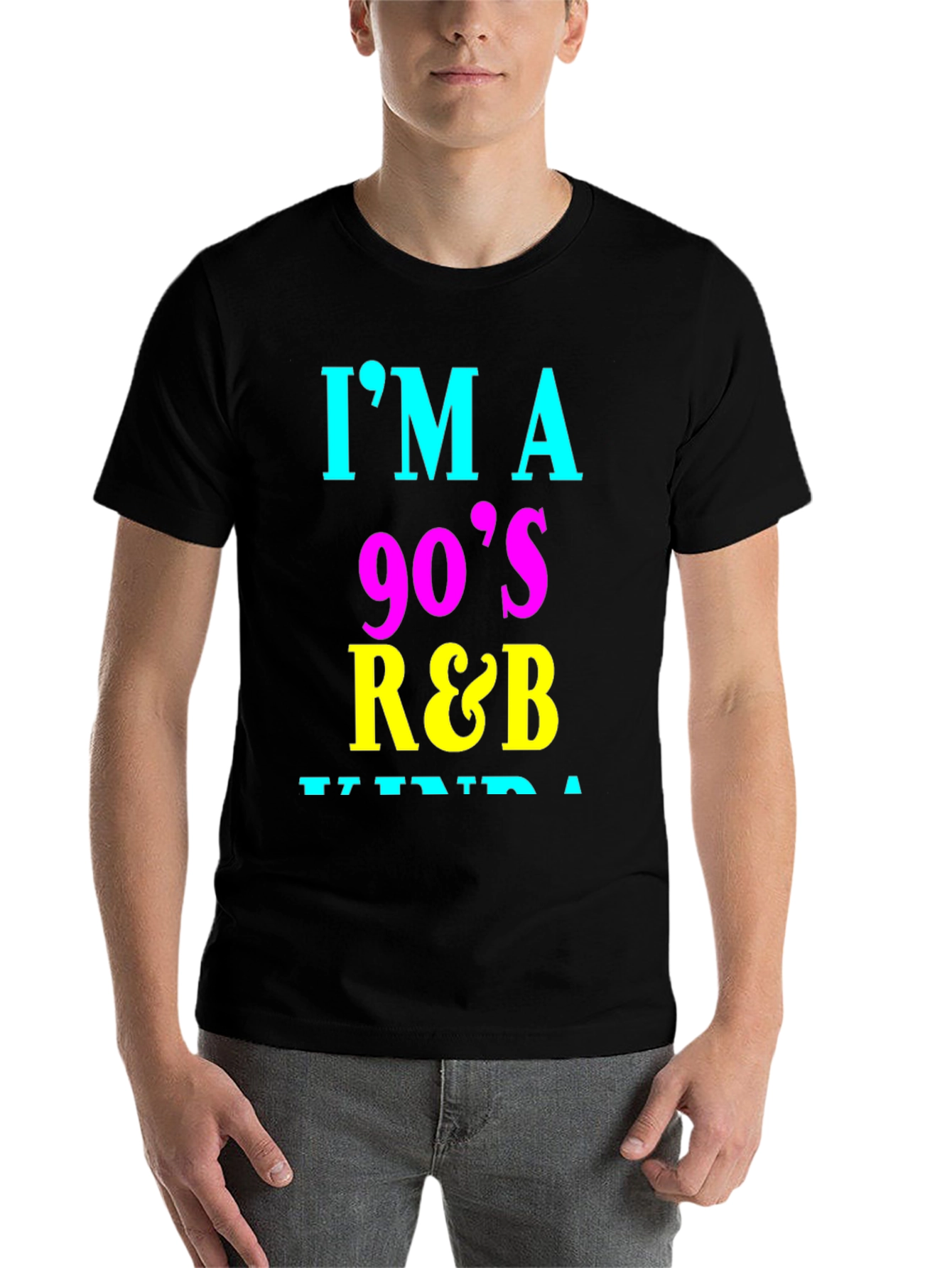 Black I'm a 90's R&B Kinda Guy Graphic Tee view 7