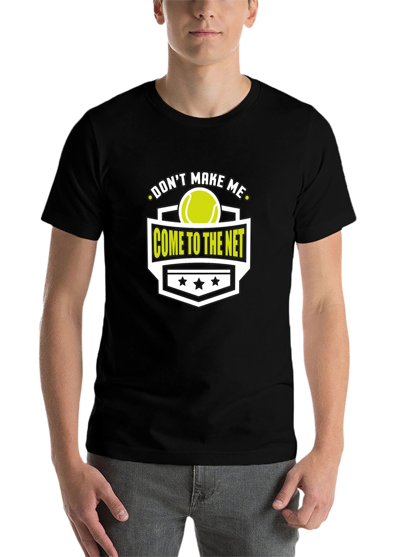 Black Don't Make Me Come To The Net T-Shirt view 7