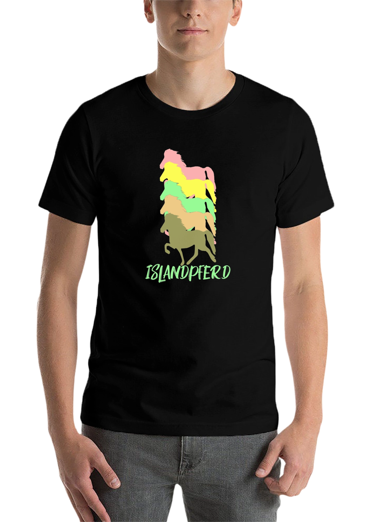Black Islandpferd Horse T-Shirt - Stacked Design view 7