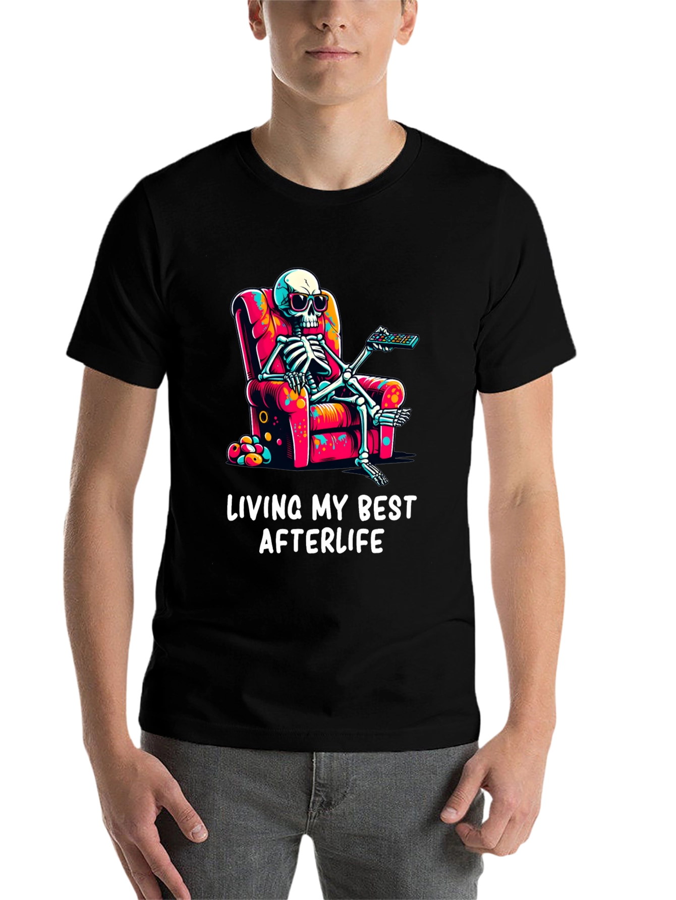 Black Living My Best Afterlife T-Shirt view 7