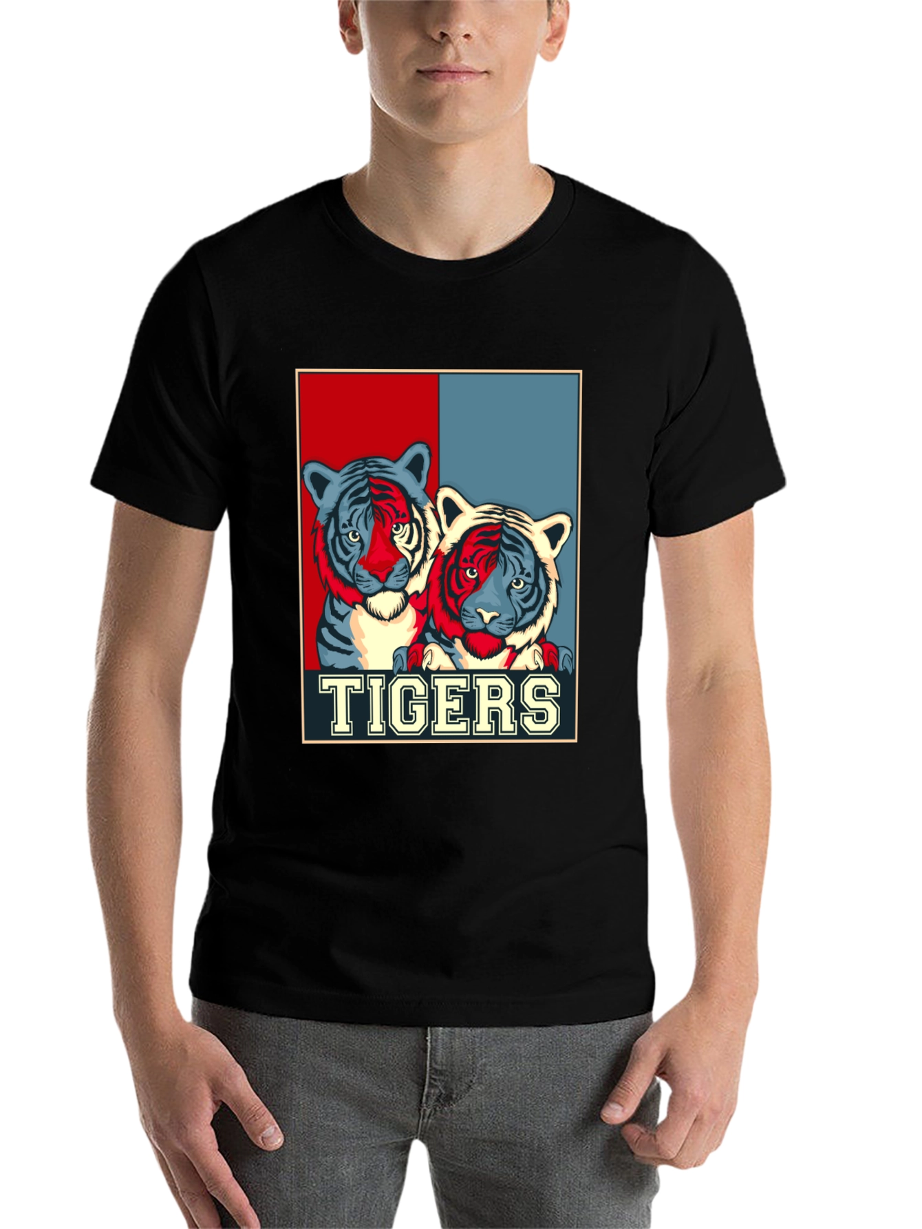 Black Tigers Graphic Print T-Shirt view 7
