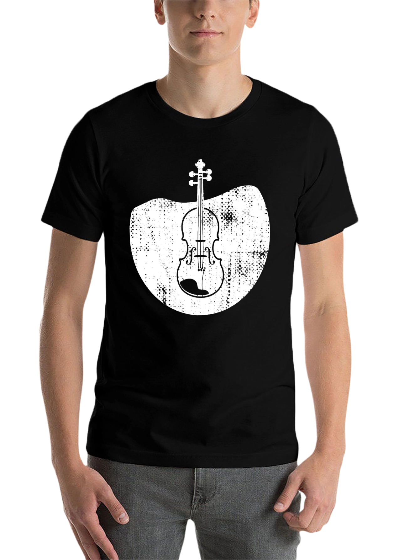 Black Violin Graphic Black T-Shirt view 7