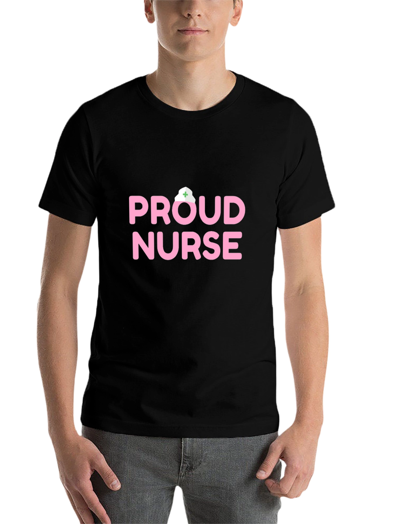 Black Proud Nurse Graphic Tee - Comfortable Everyday Wear view 7