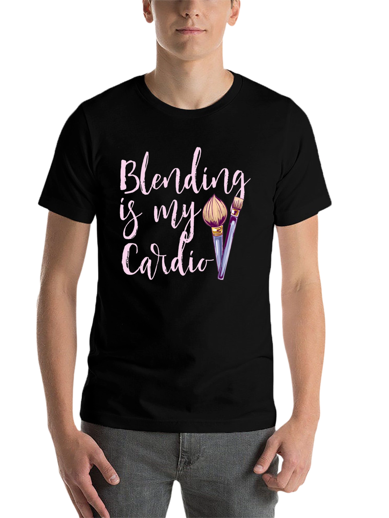Black Blending Is My Cardio Graphic Tee view 7