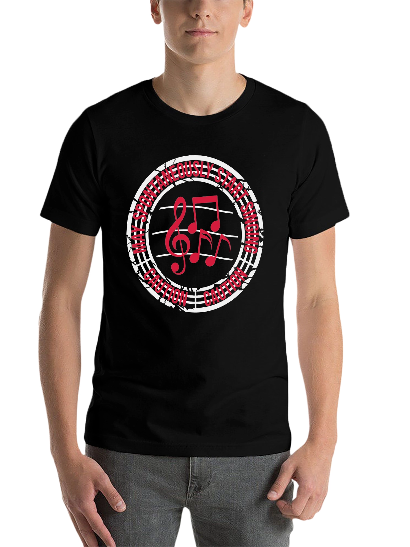 Black Music Starts Spontaneously T-Shirt view 7
