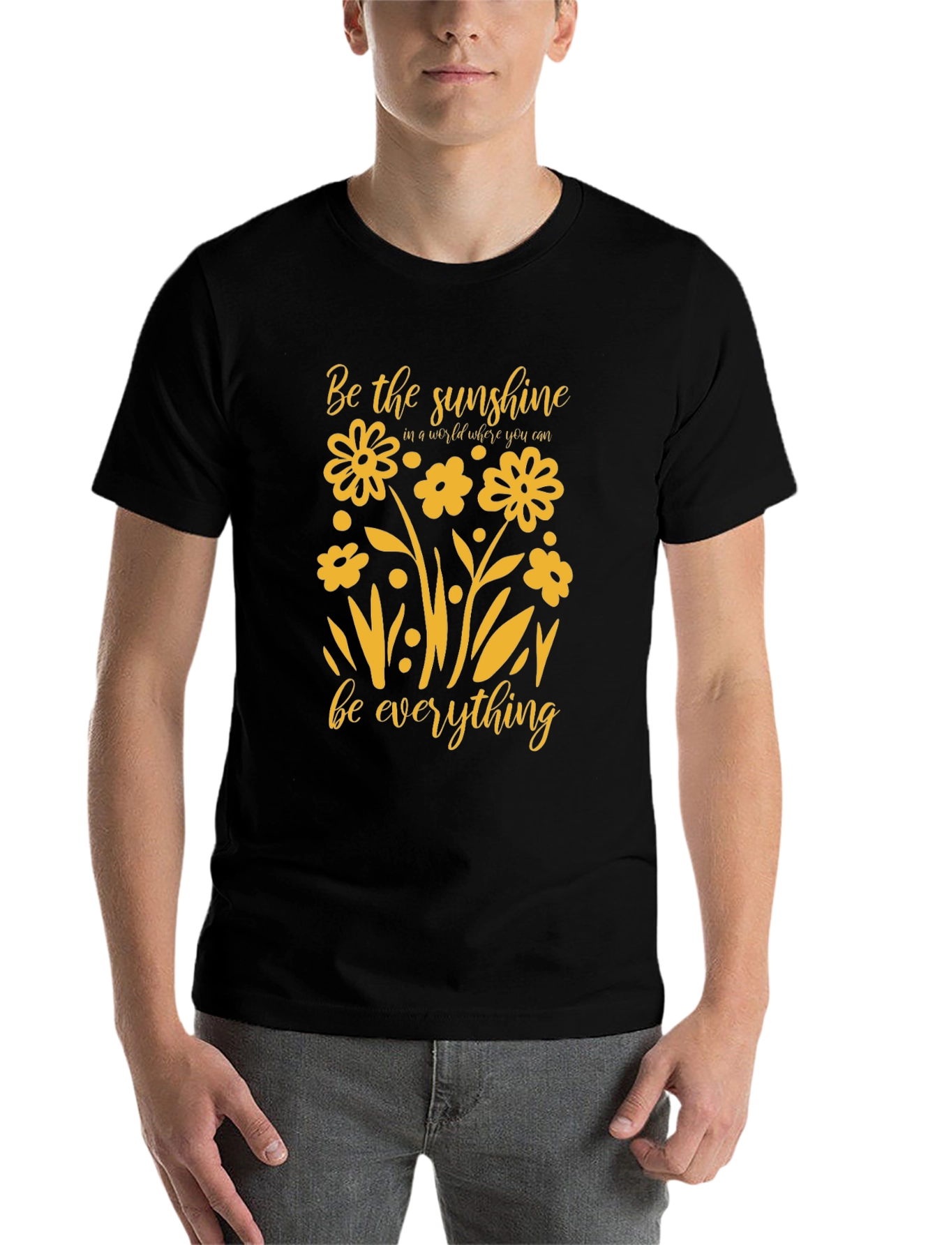 Black Sunshine Graphic T-Shirt - Be the Sunshine view 7