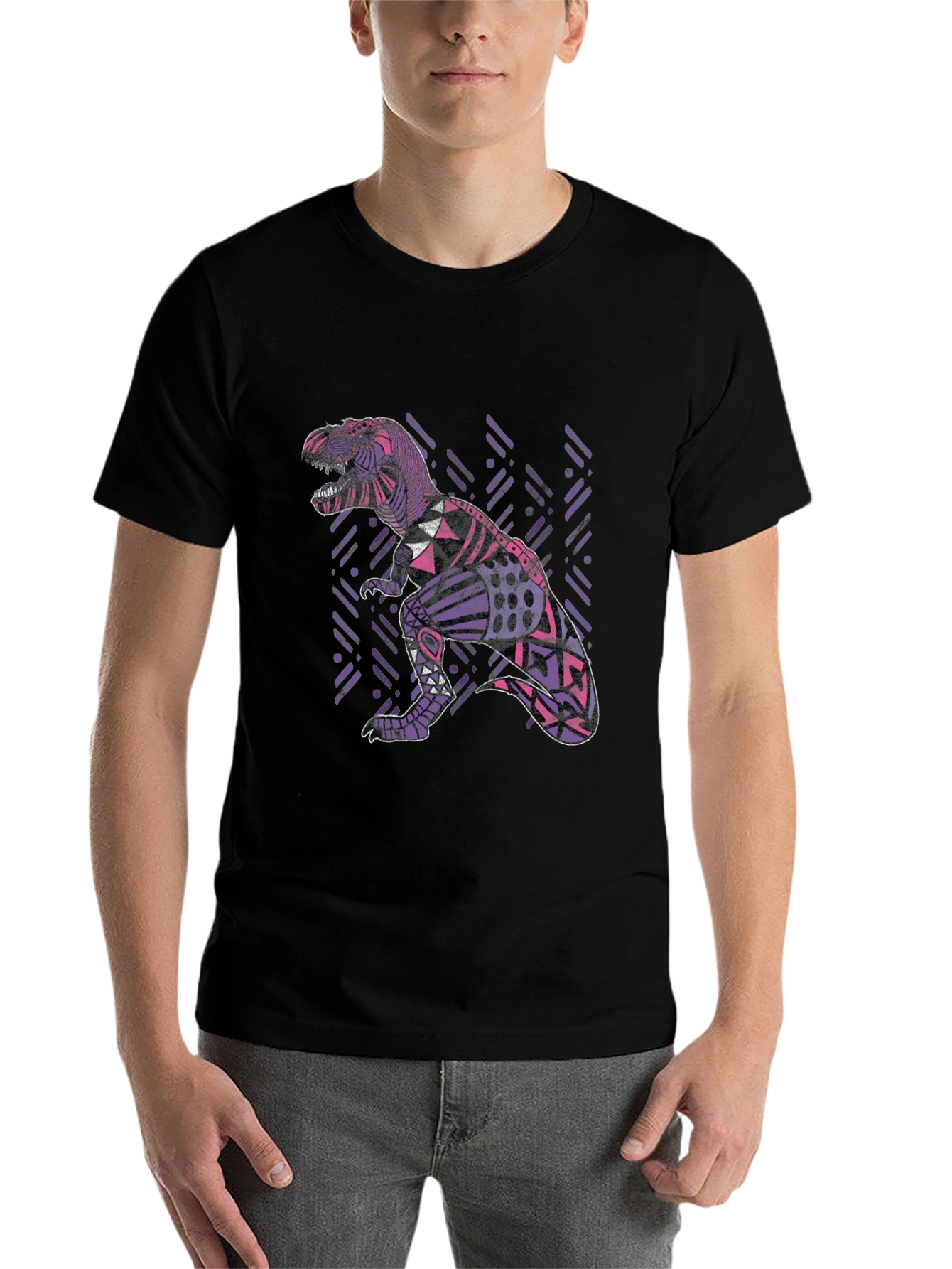 Black Dino Graphic Tee - Black T-Shirt view 7