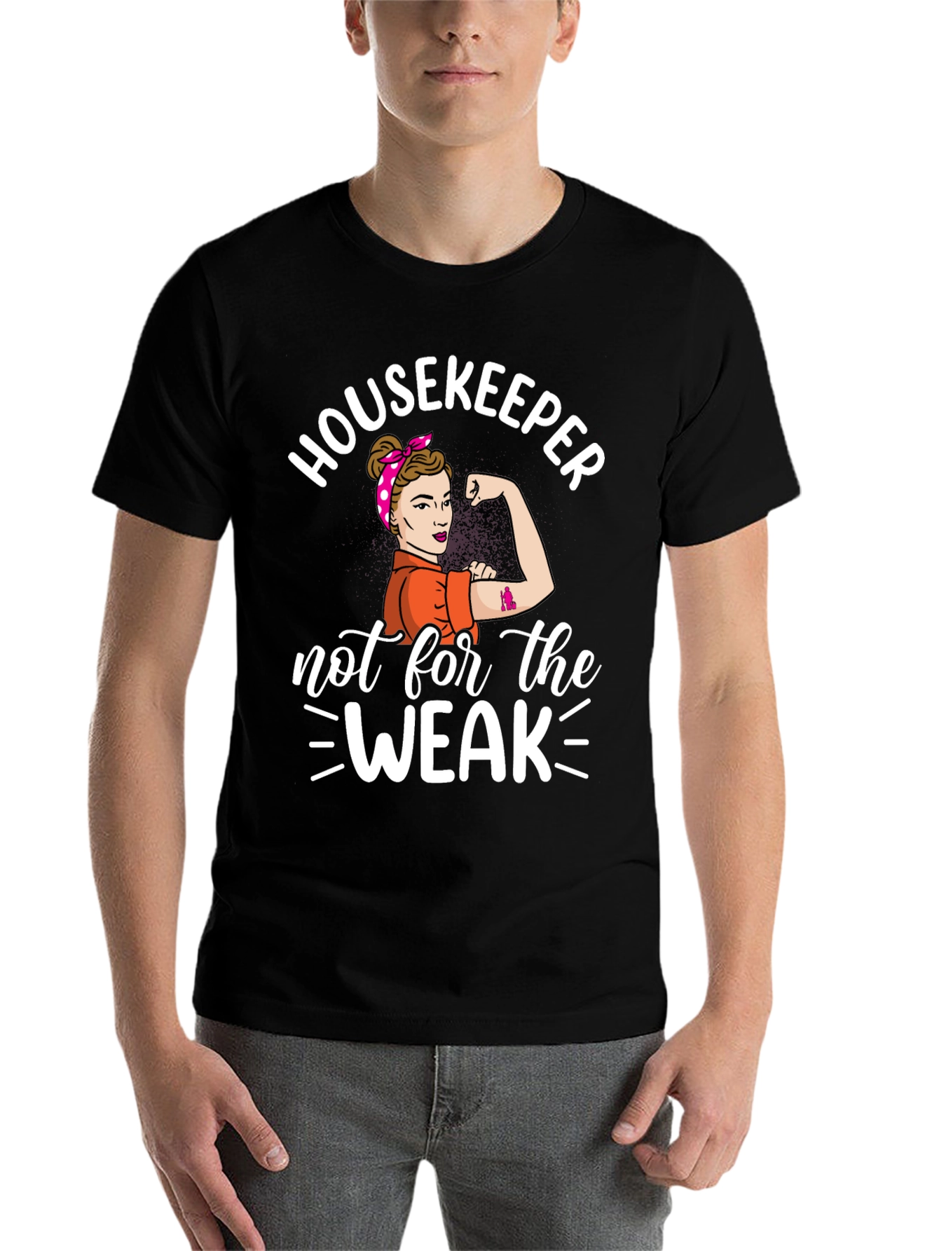 Black Housekeeper Not For The Weak T-Shirt view 7