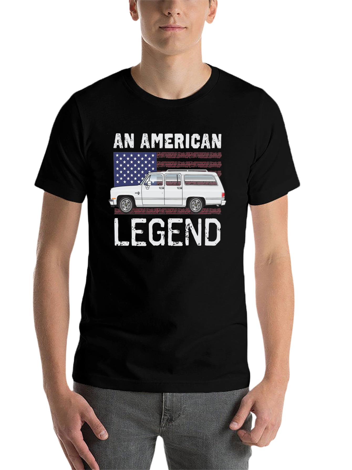 Black American Legend Truck T-Shirt view 7