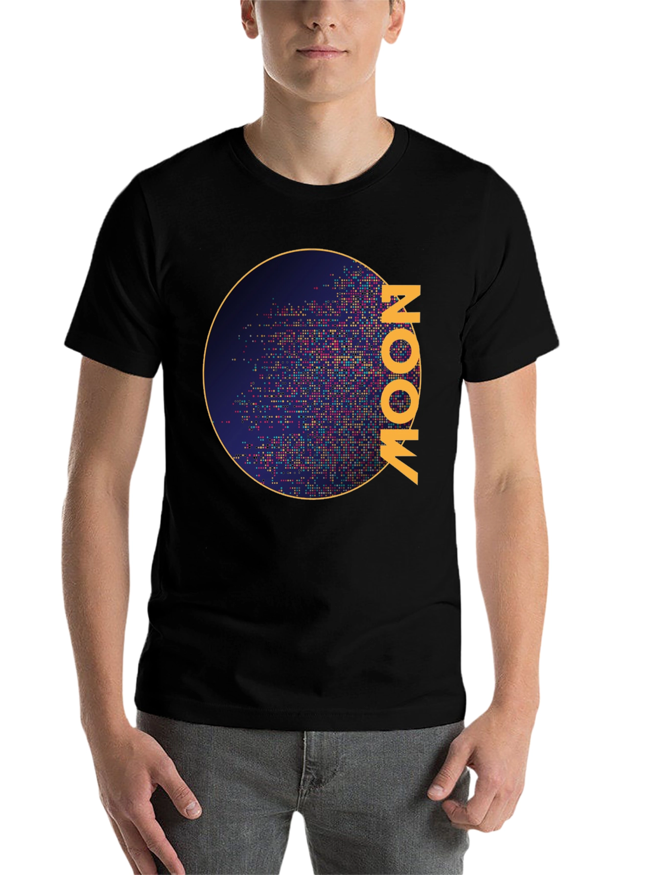Black Moon Graphic Black T-Shirt view 7