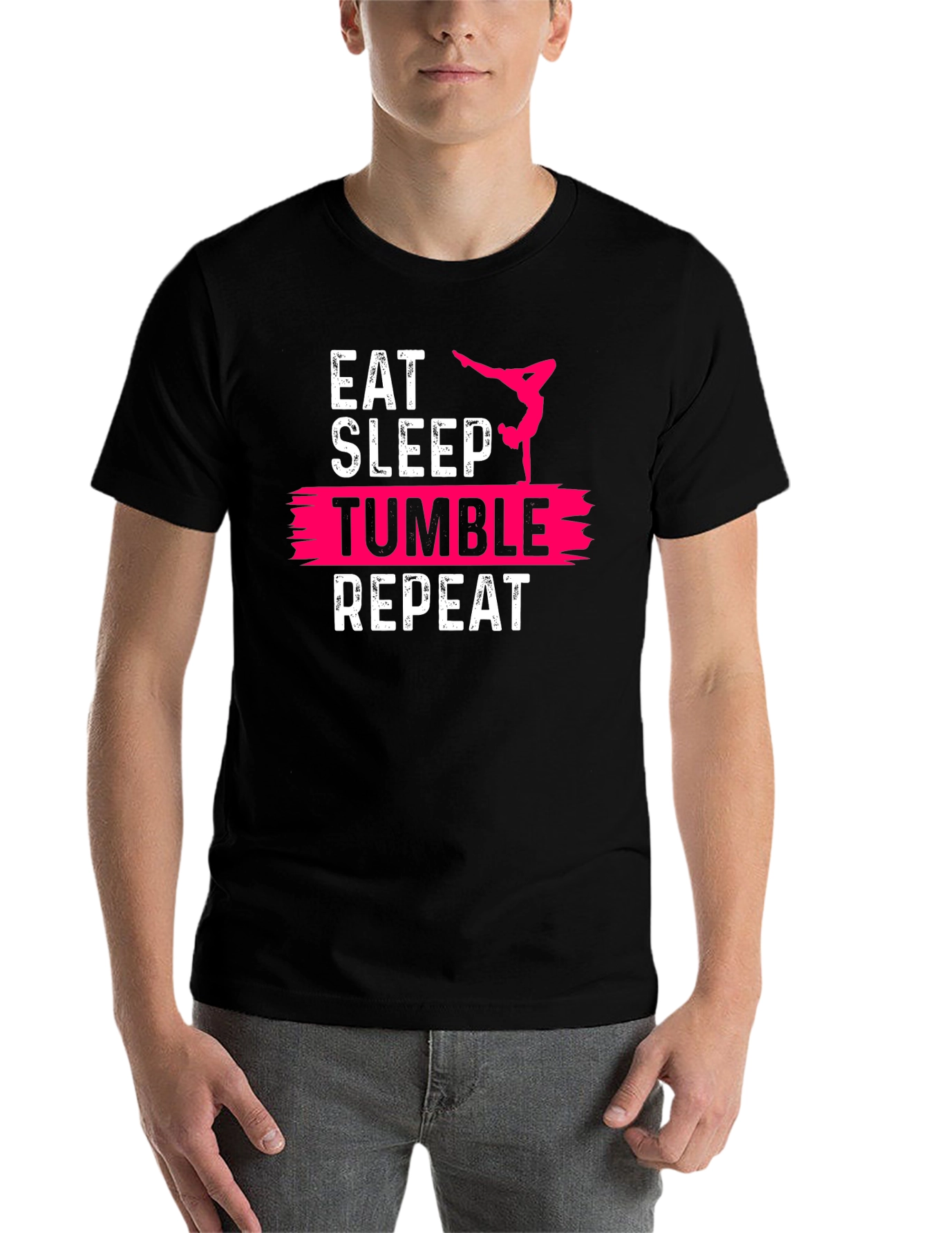 Black Eat Sleep Tumble Repeat T-Shirt view 7
