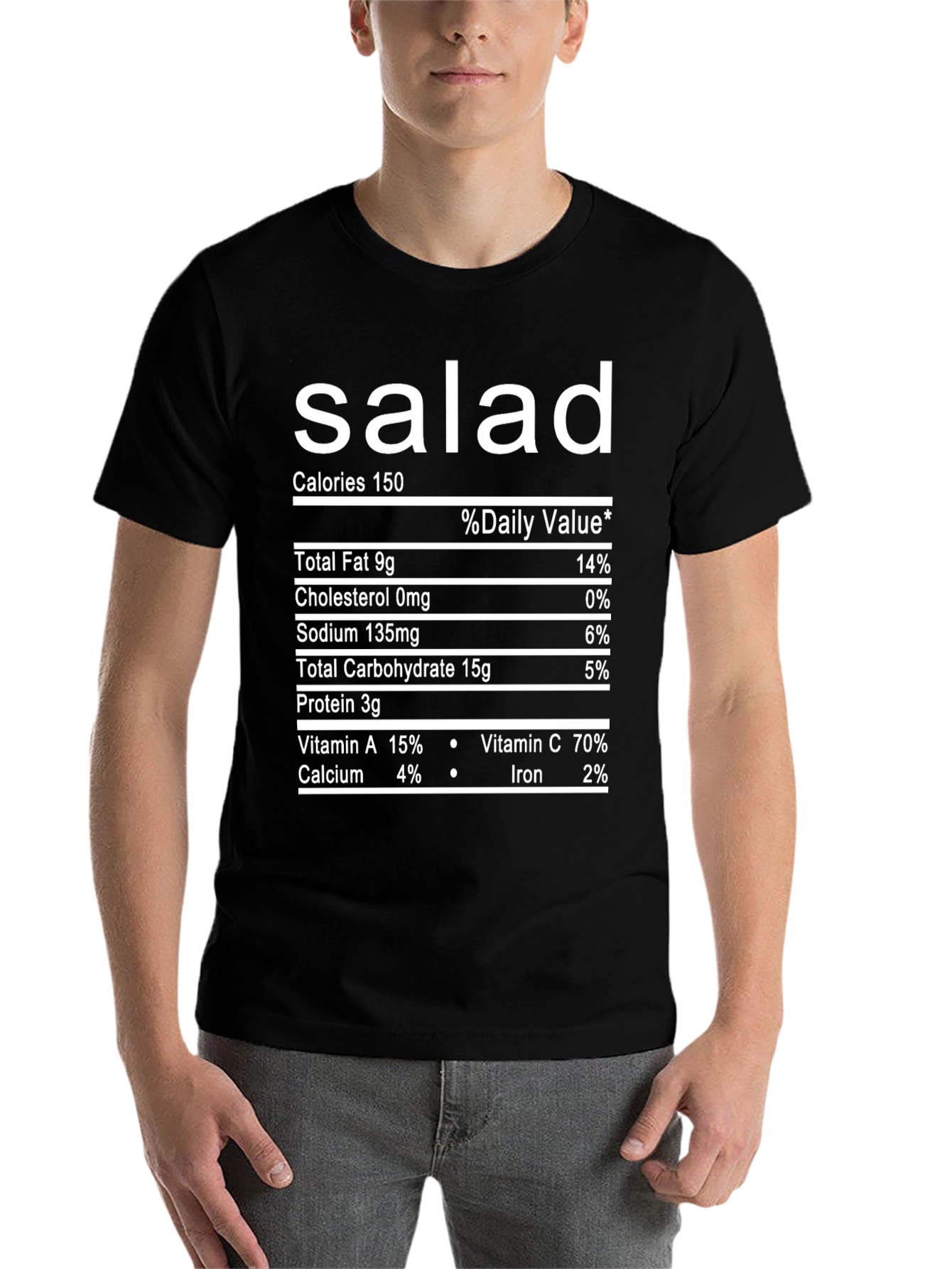 Salad Nutrition Facts T-Shirt - Funny Food Tee - 7