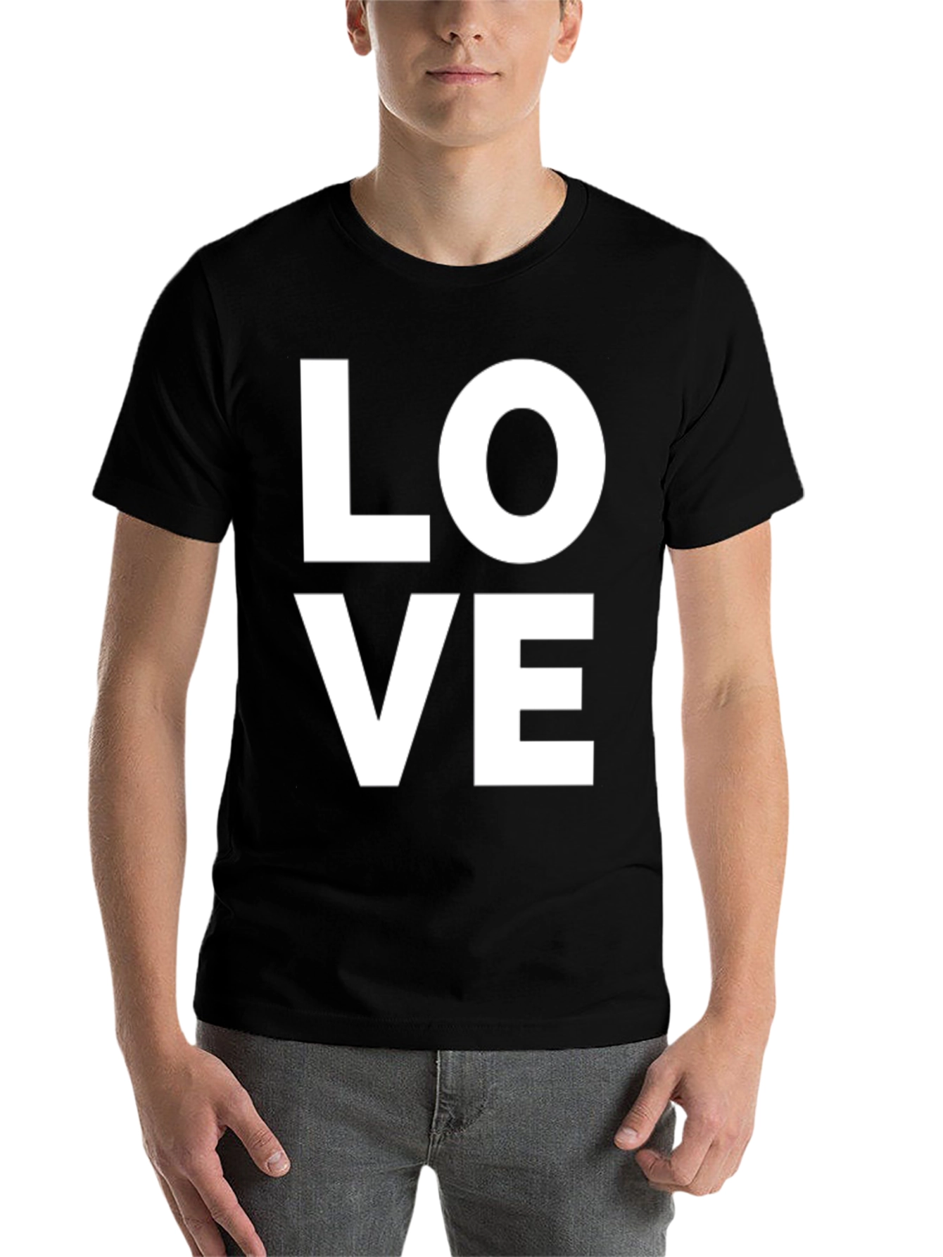 Black Love Graphic Tee - Trendy Casual Shirt view 7