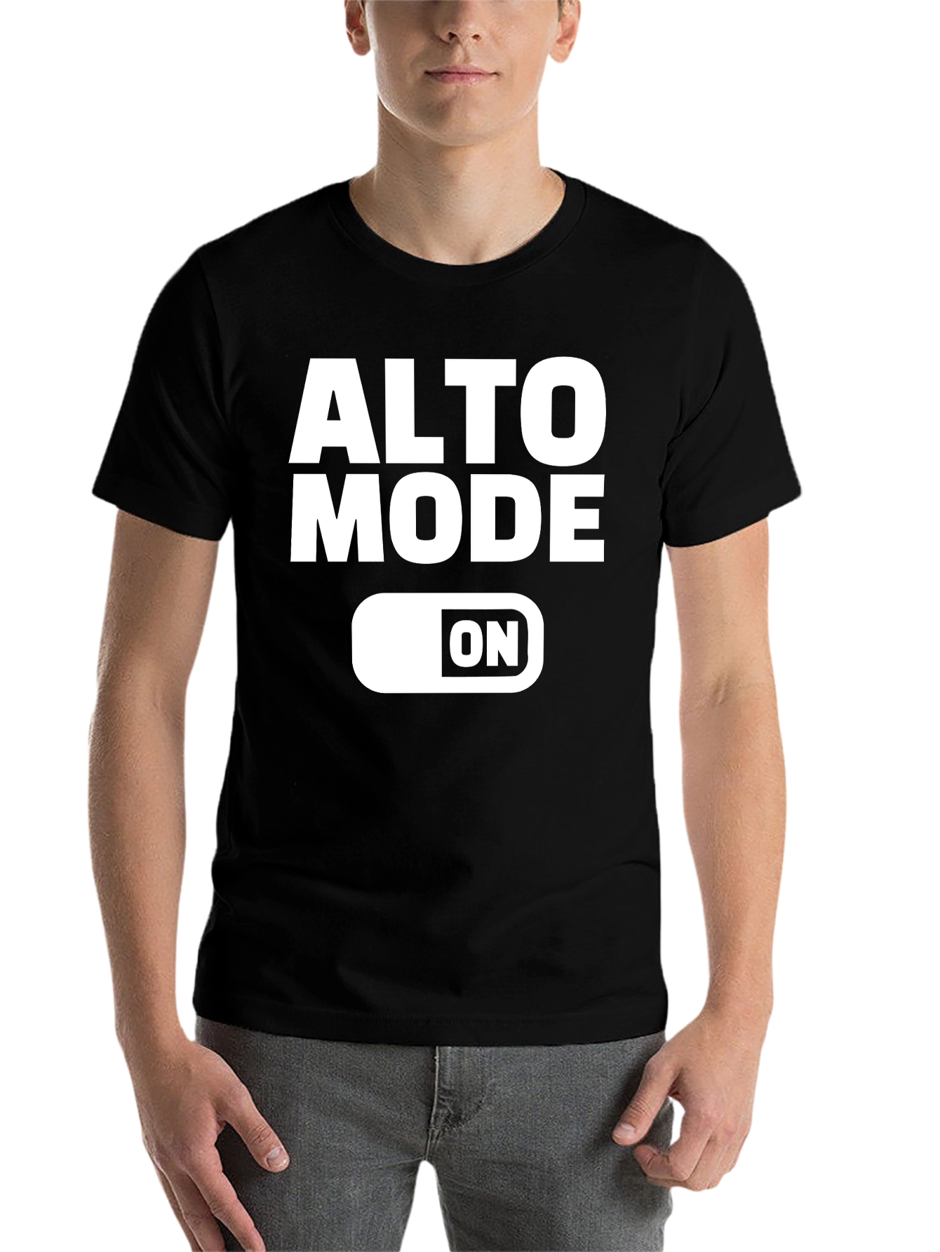 Black Alto Mode ON Black Graphic Tee Shirt view 7