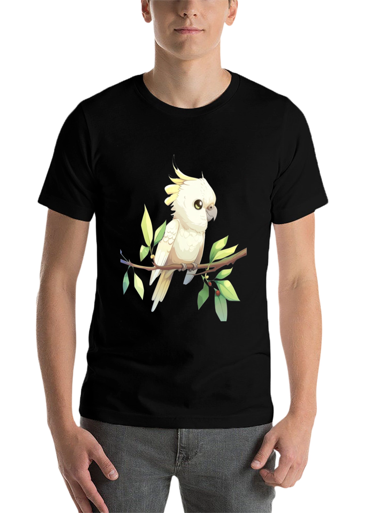 Black Cockatoo Graphic Tee - Bird Lover Shirt view 7