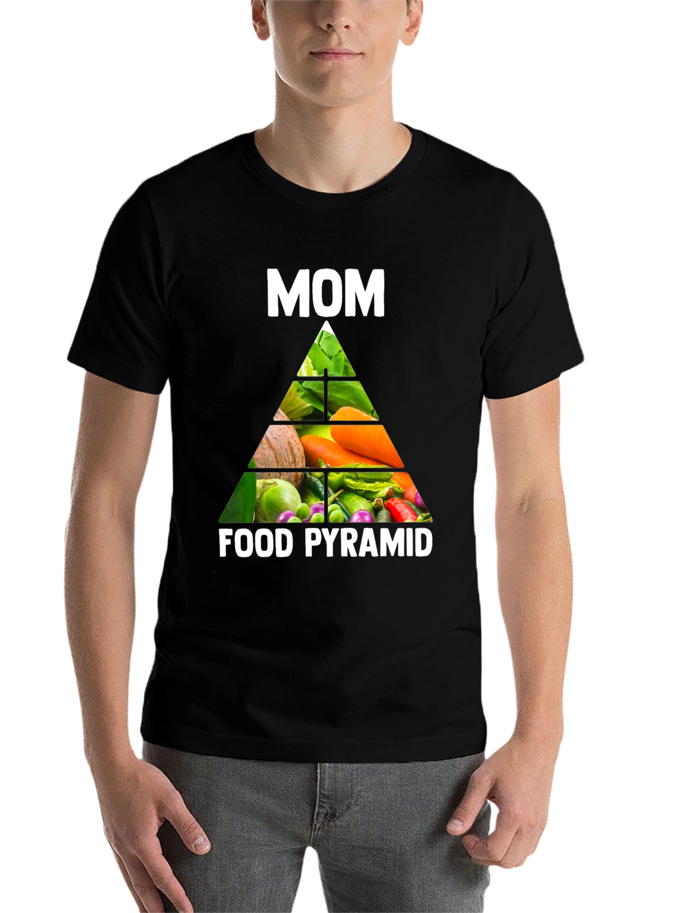 Mom's Food Pyramid T-Shirt - Healthy Eating Tee - 7