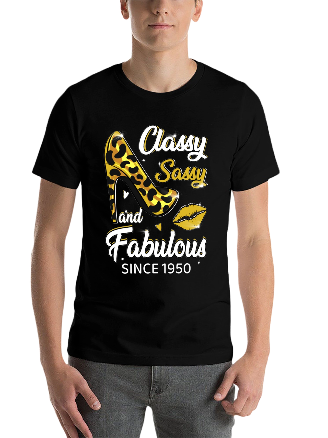 Black Classy Sassy Fabulous Since 1950 Graphic Tee view 7