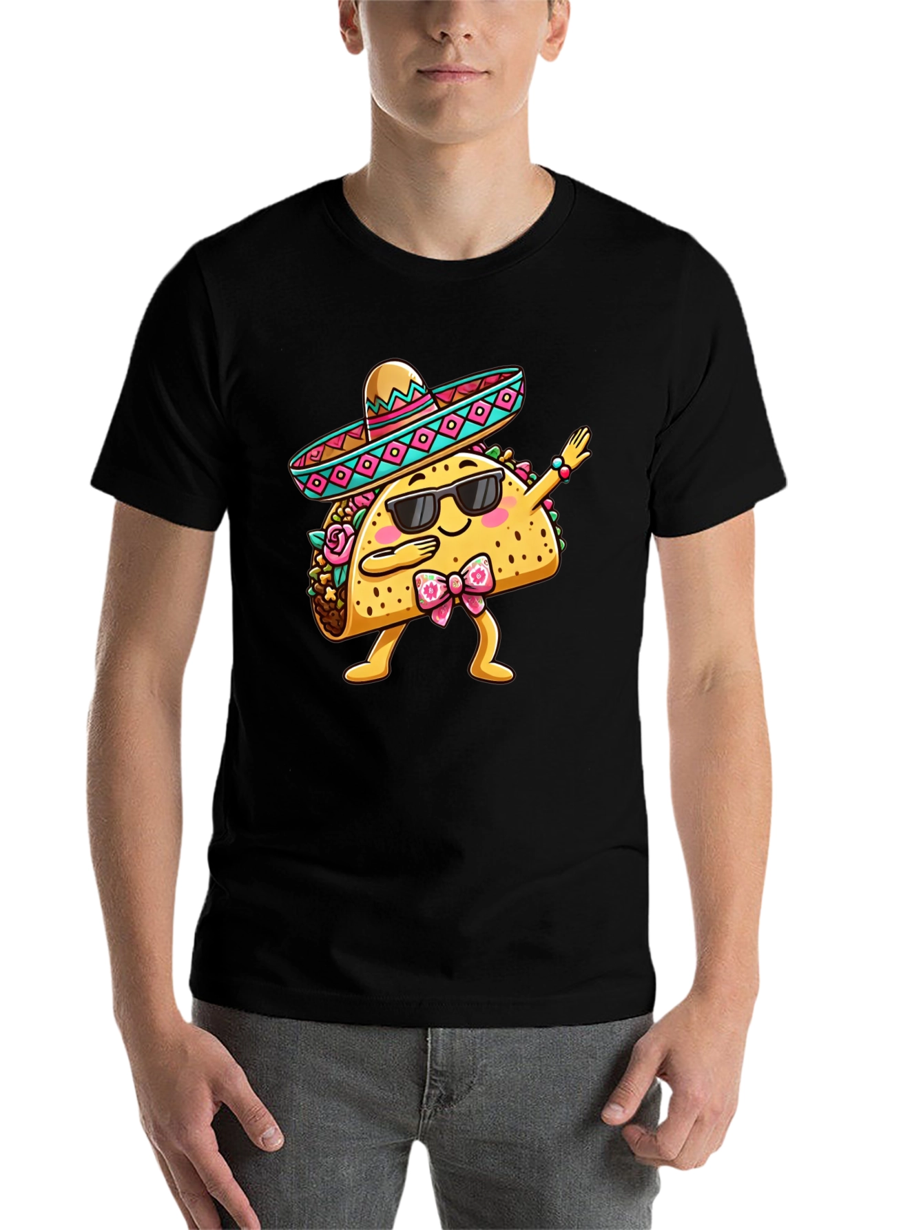 Black Dabbing Taco T-Shirt - Funny Cinco de Mayo Tee view 7