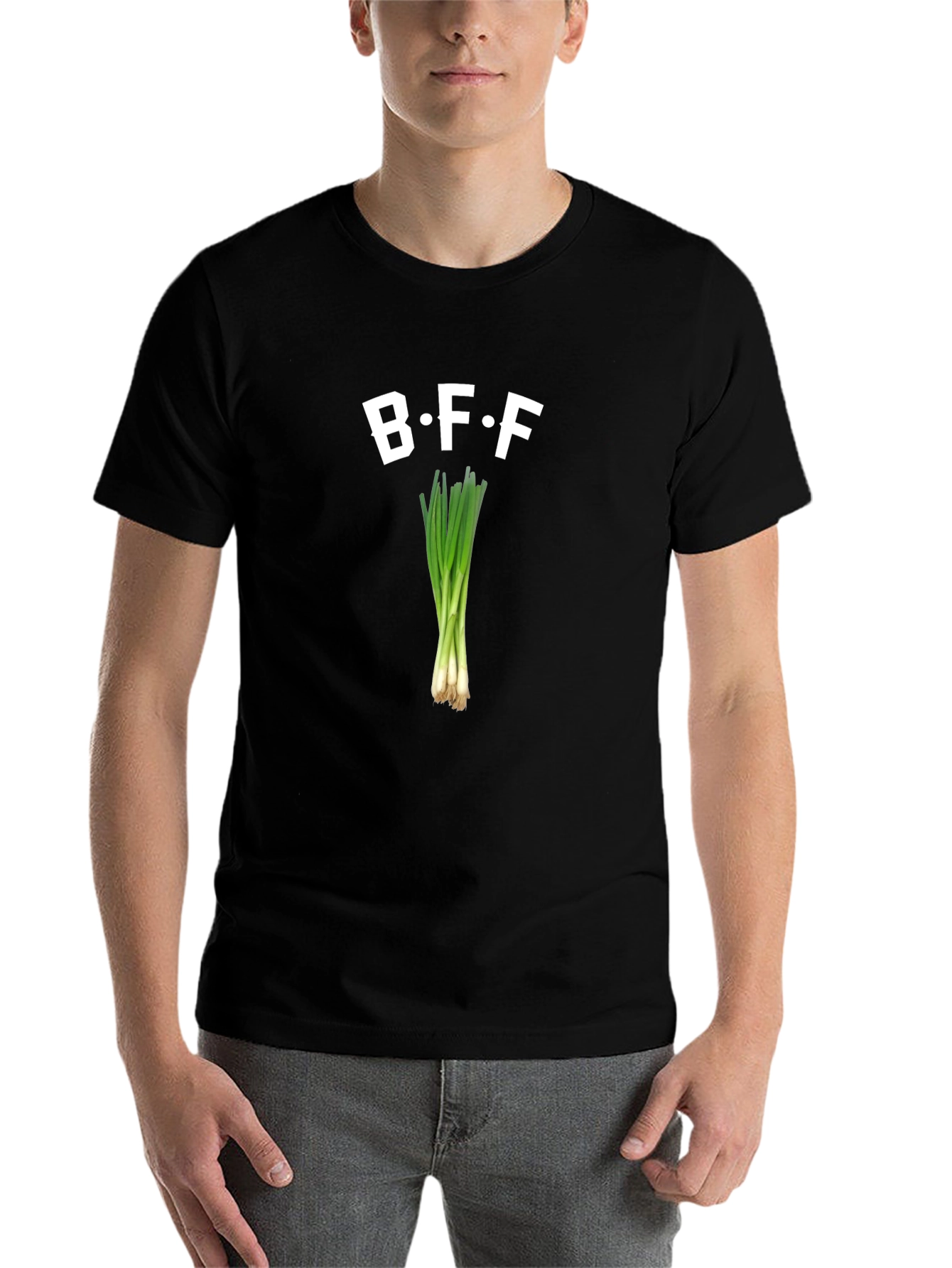 Black BFF Green Onion Graphic T-Shirt view 7