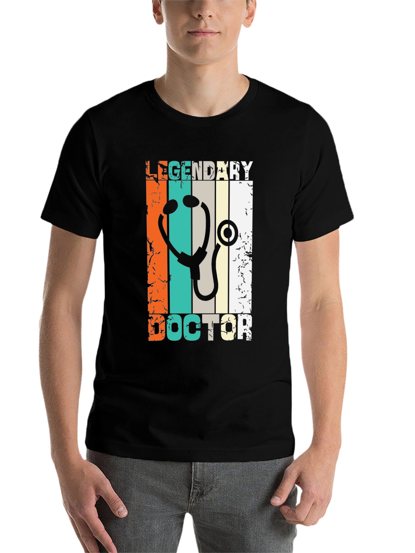 Black Legendary Doctor T-Shirt - Vintage Style view 7