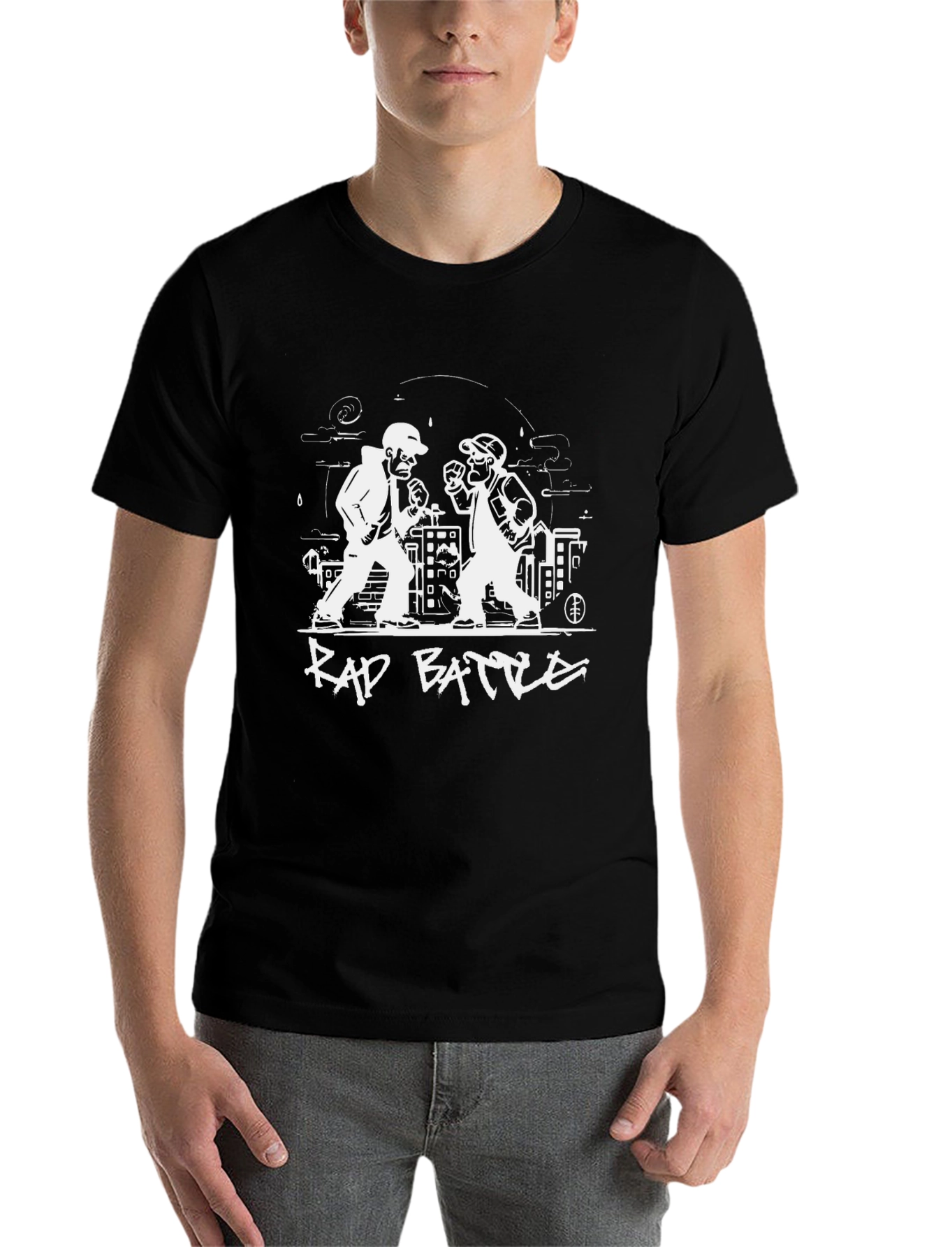 Black Rap Battle Graphic T-Shirt - Black view 7