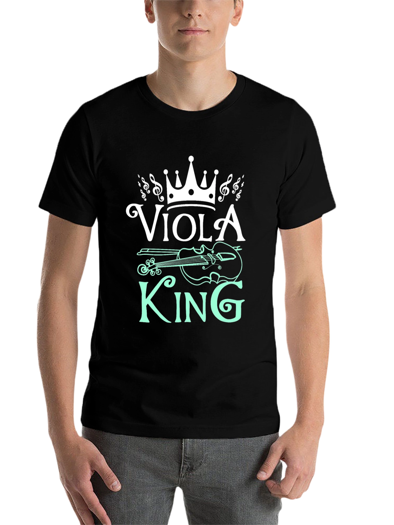 Black Viola King Graphic T-Shirt - Music Lover Tee view 7