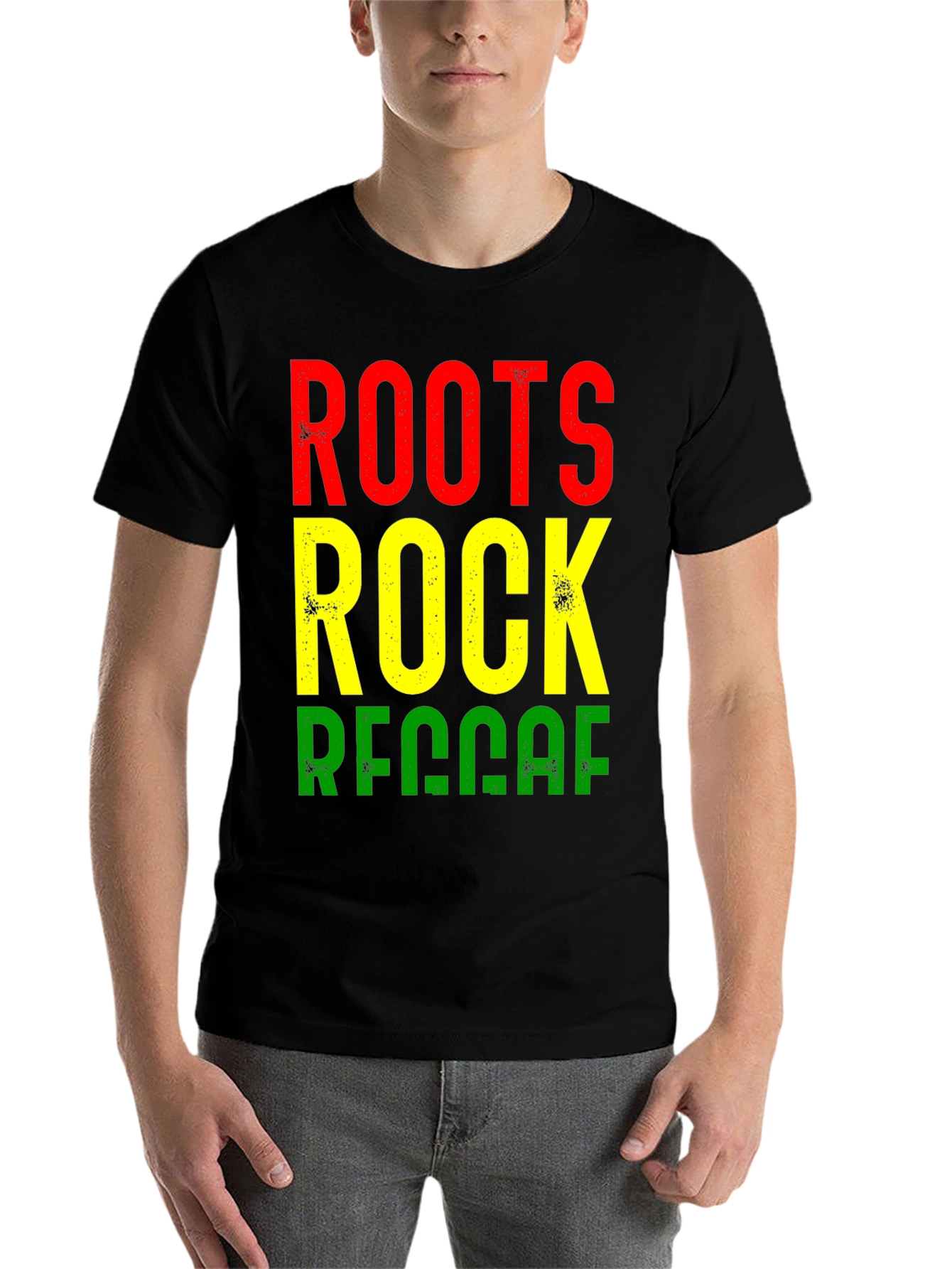 Black Roots Rock Reggae Black T-Shirt view 7