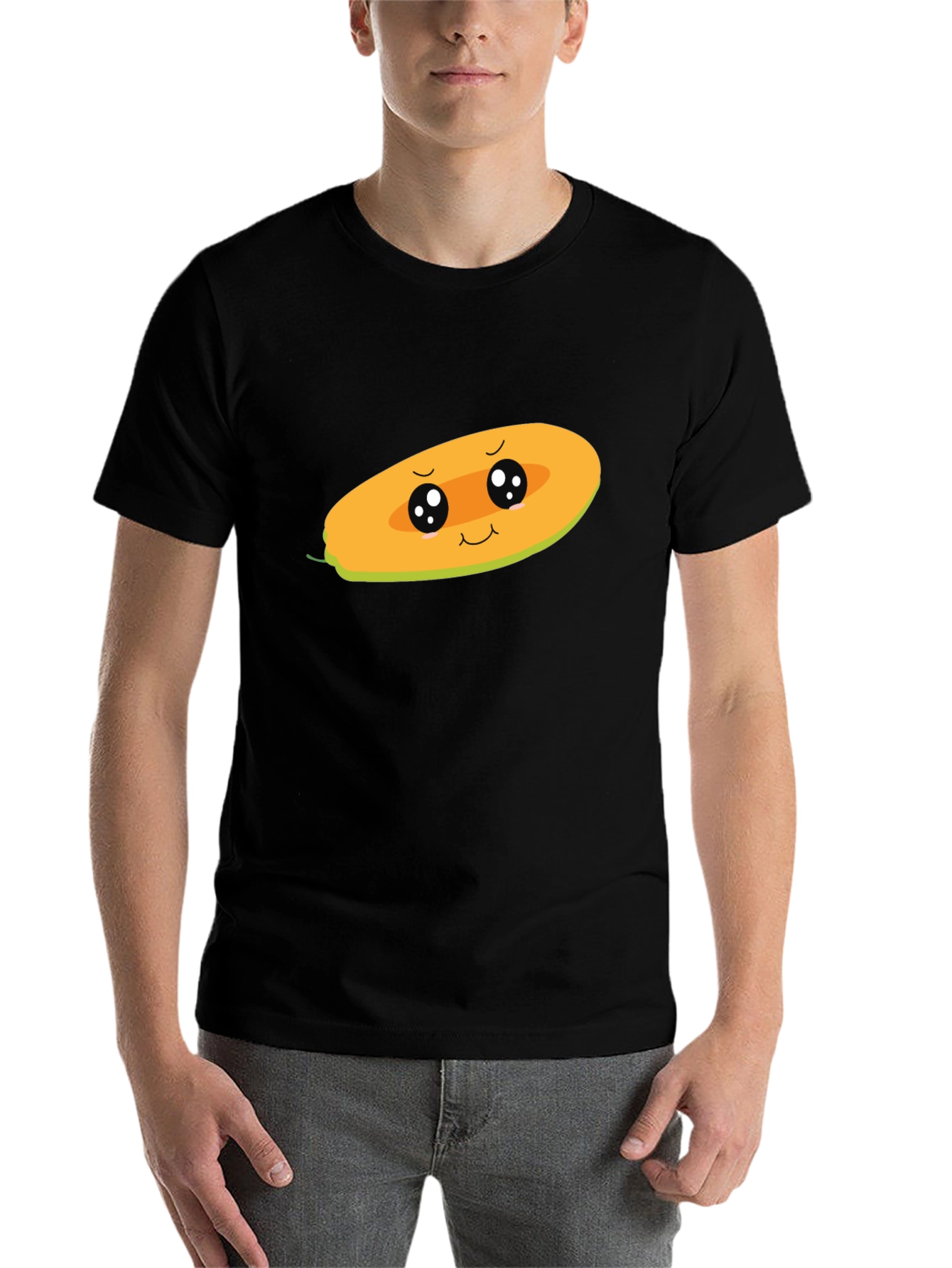 Black Kawaii Mango Graphic Tee - Cute Fruit Shirt view 7