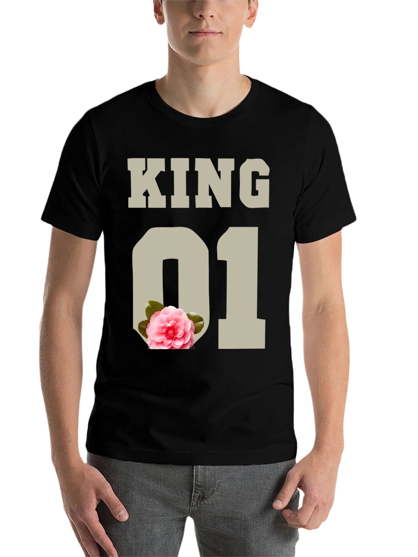 Black King 01 Floral Graphic Tee view 7