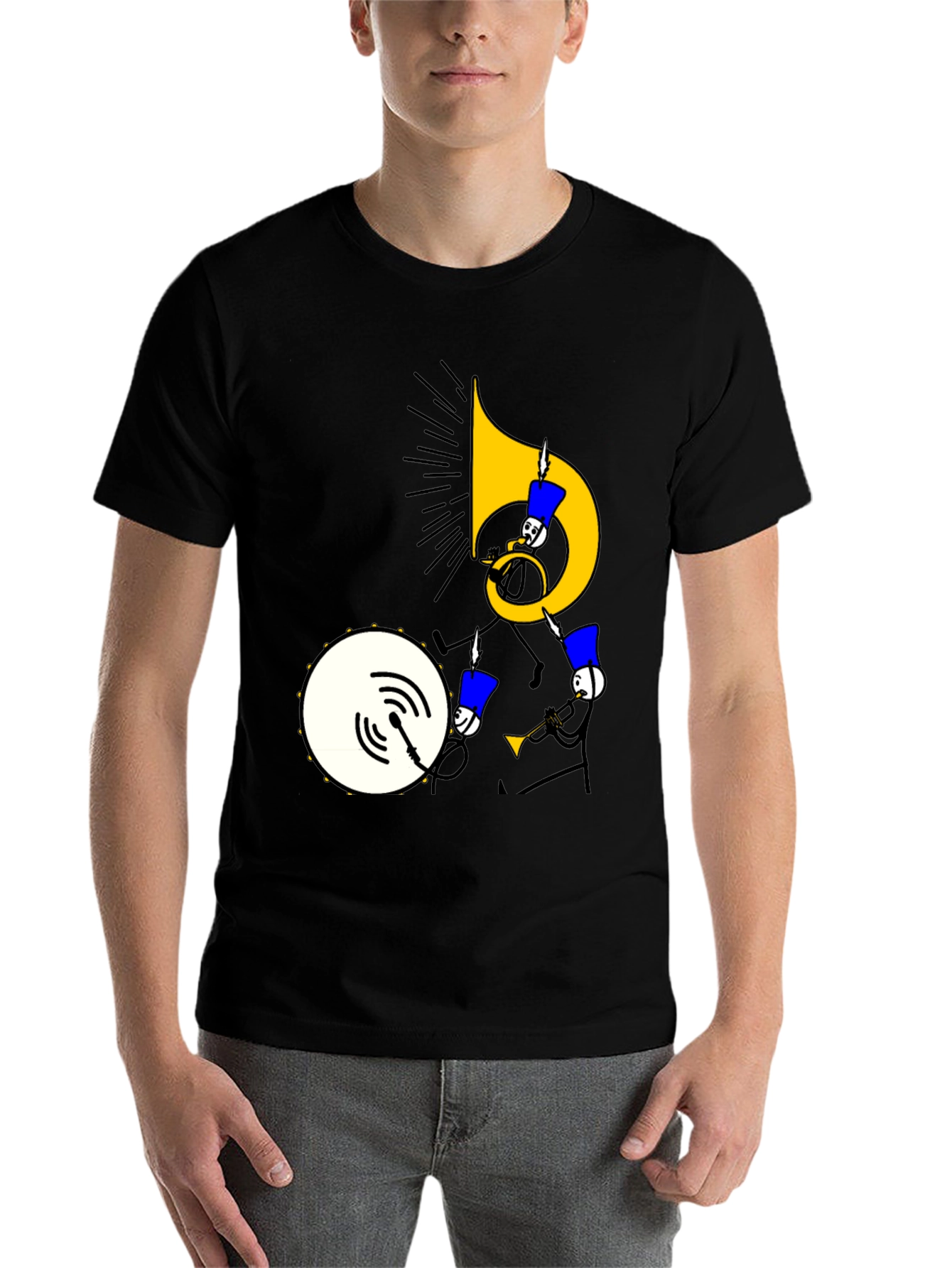 Black Musical Marching Band Graphic Tee view 7