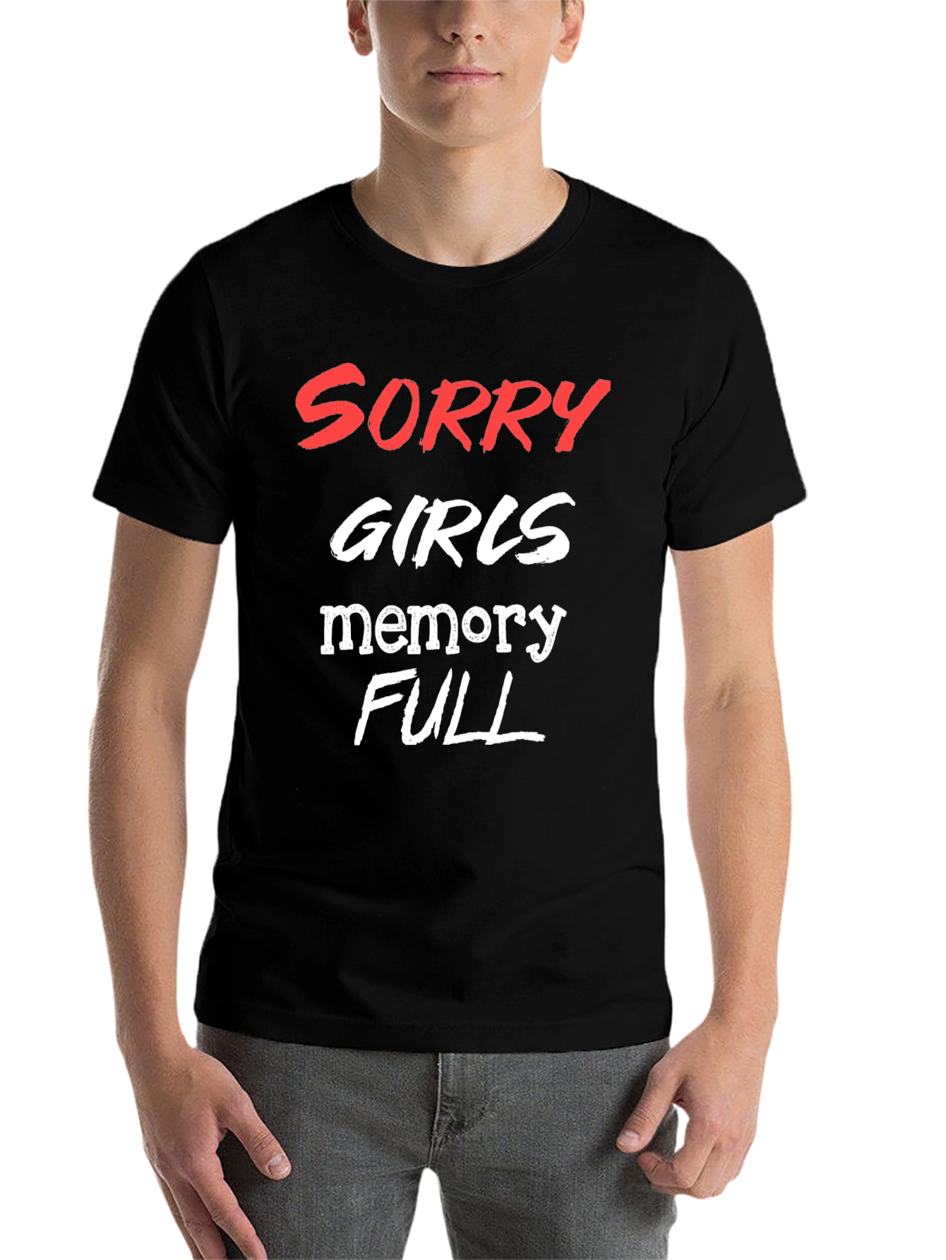 Black Funny Men's Memory Full Graphic Tee view 7