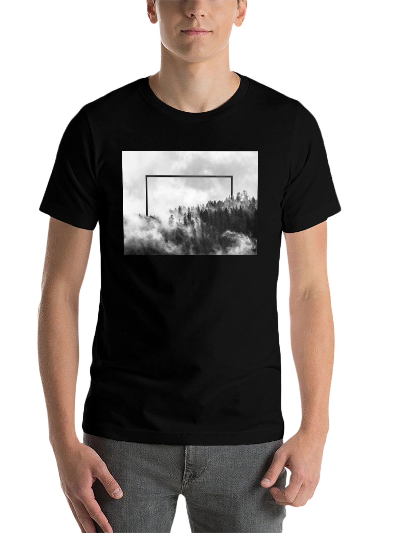 Black Mountain Framed Black T-Shirt view 7