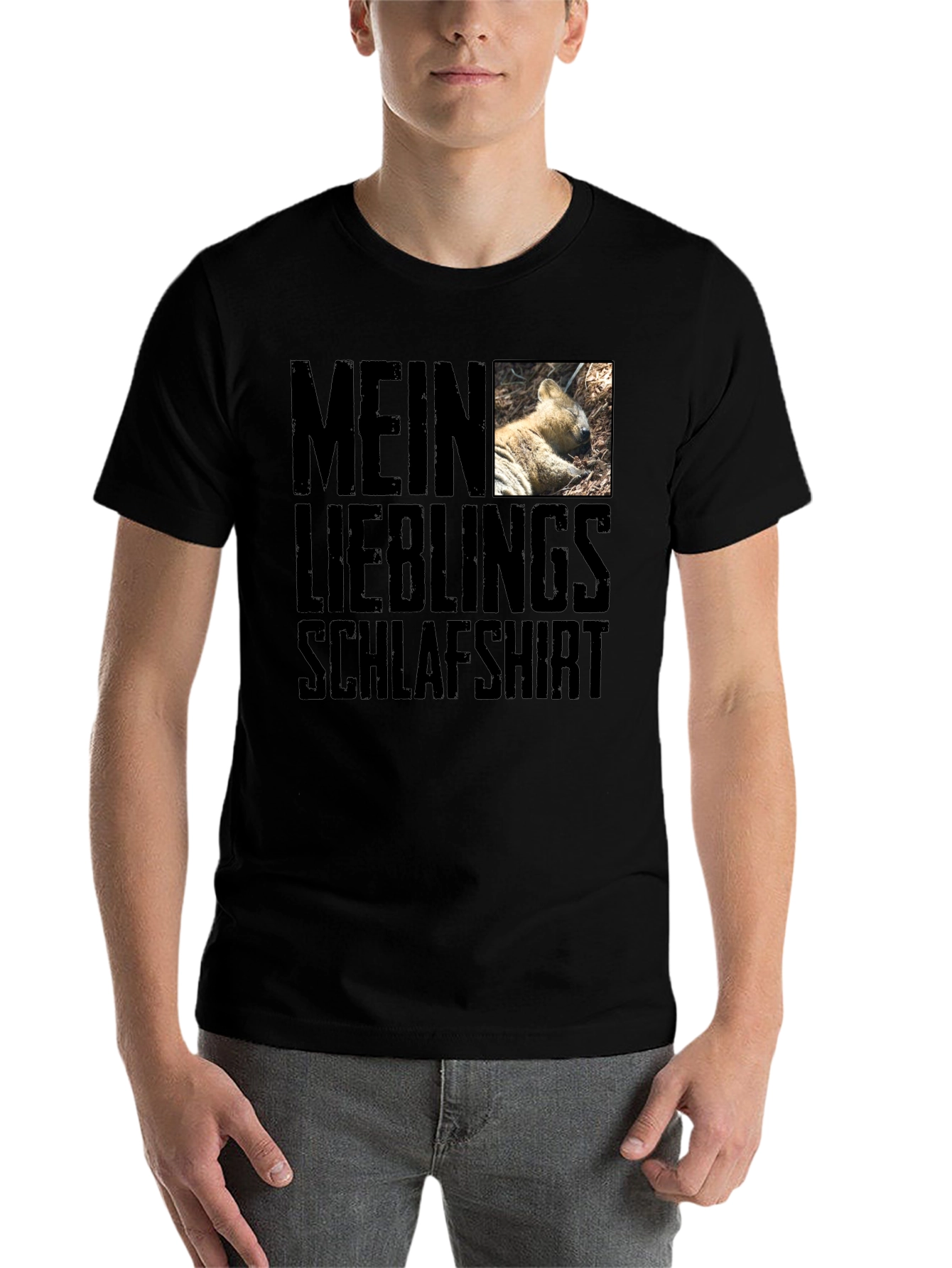 Black Mein Lieblings Schlafshirt - Novelty Graphic T-Shirt view 7