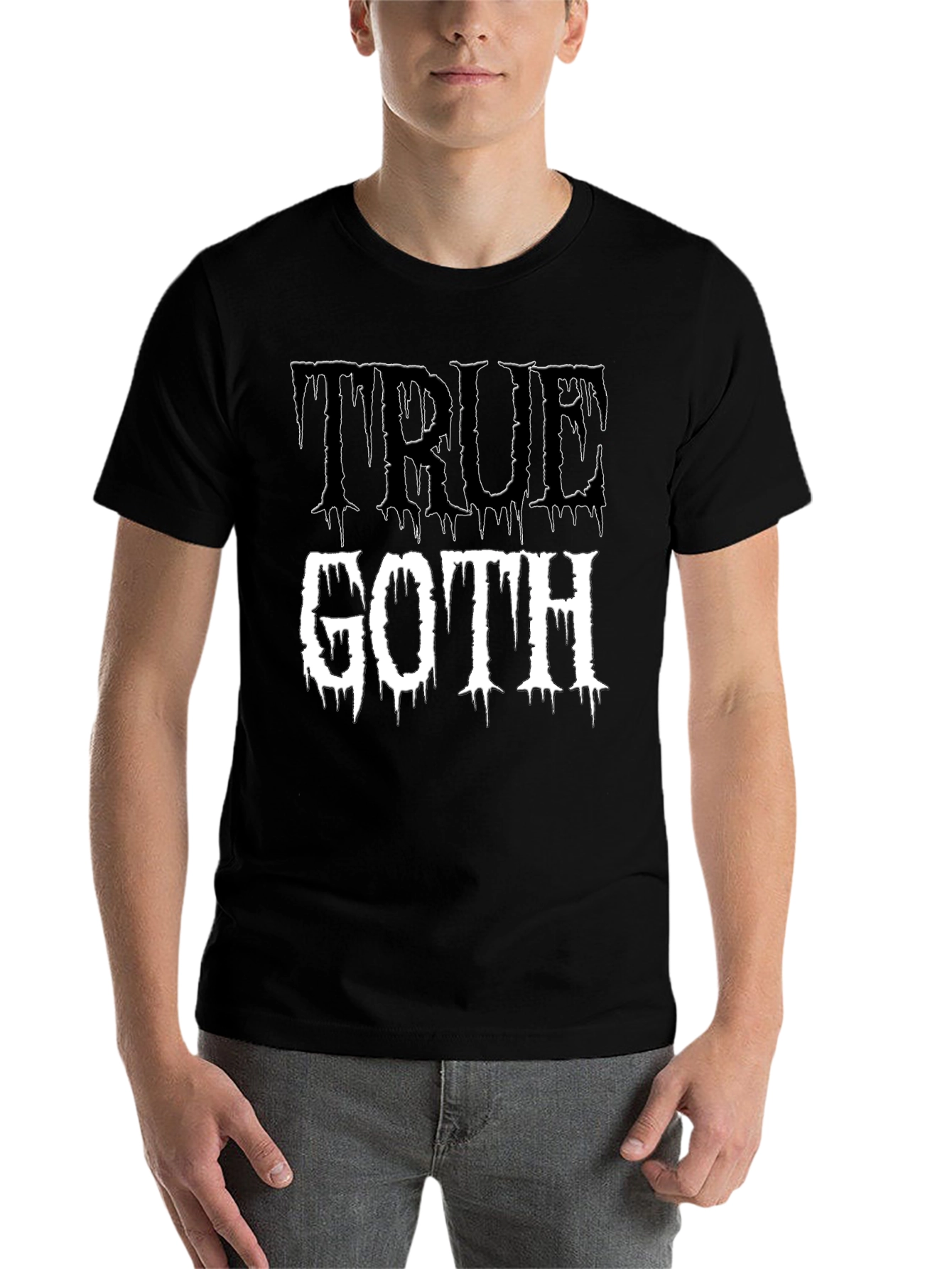 Black True Goth Graphic T-Shirt - Black view 7