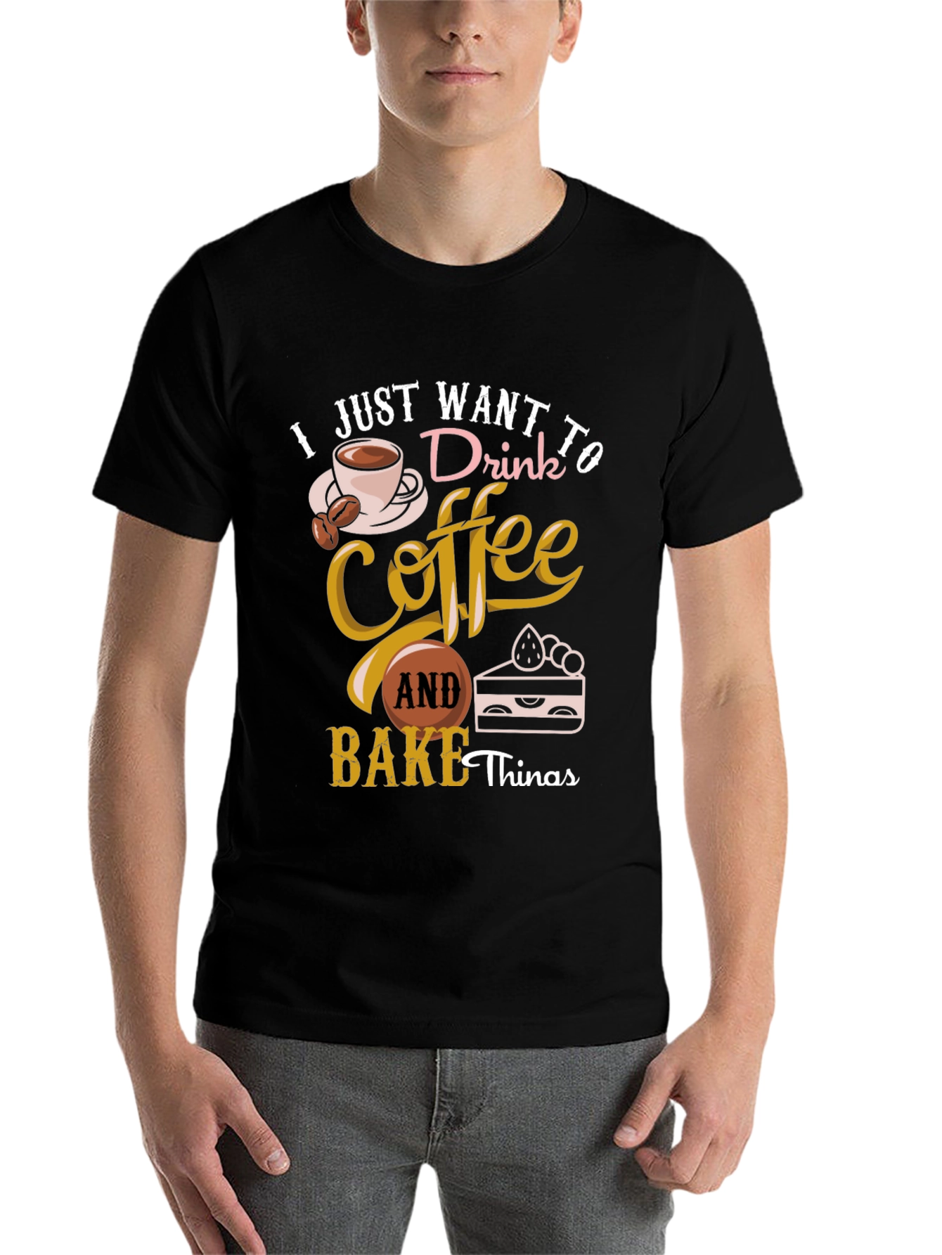 Black Coffee & Baking Lover T-Shirt view 7