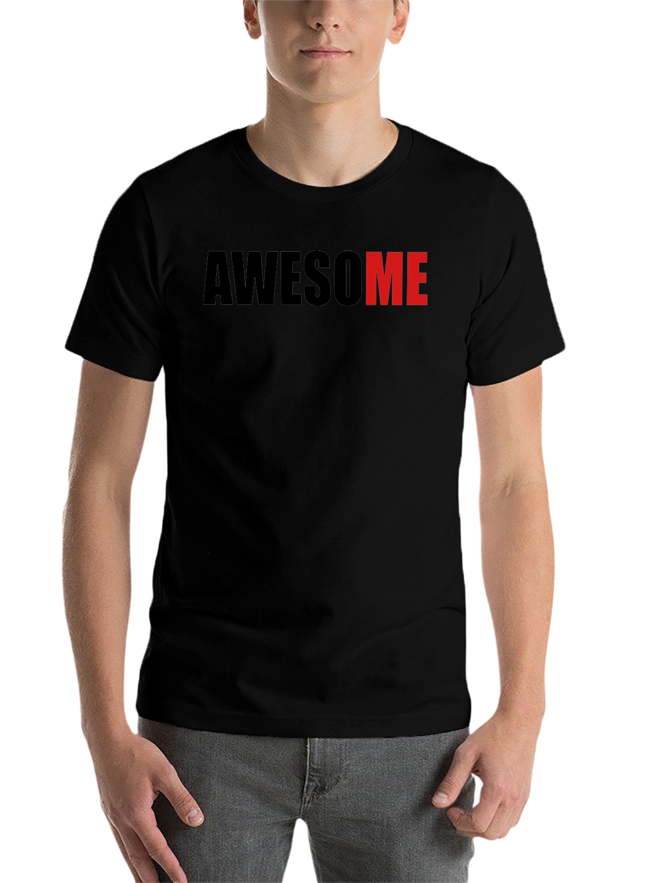 Black Awesome Graphic Tee - Black T-Shirt view 7