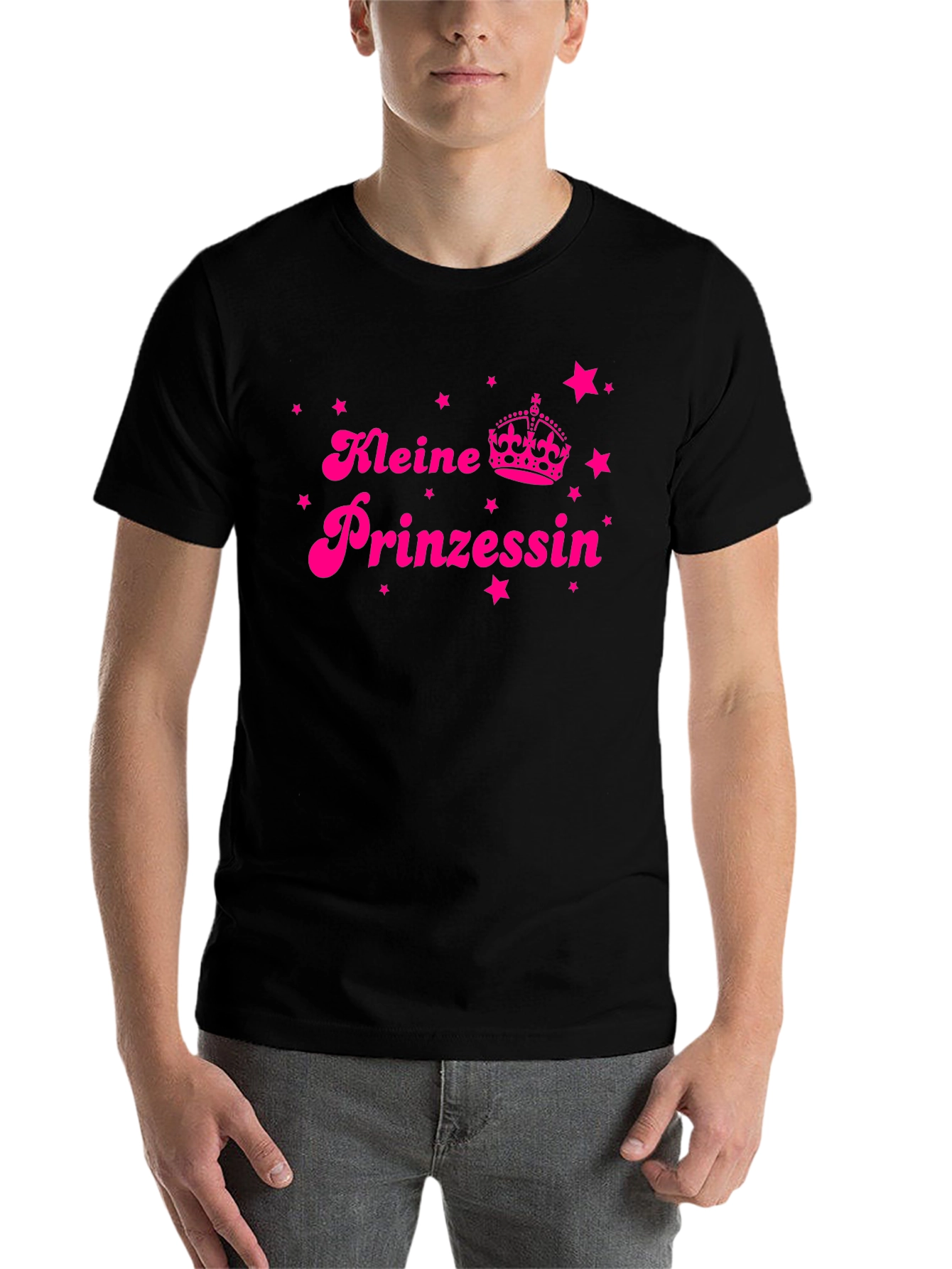 Black Kleine Prinzessin Black T-Shirt - Cute German Princess Design view 7