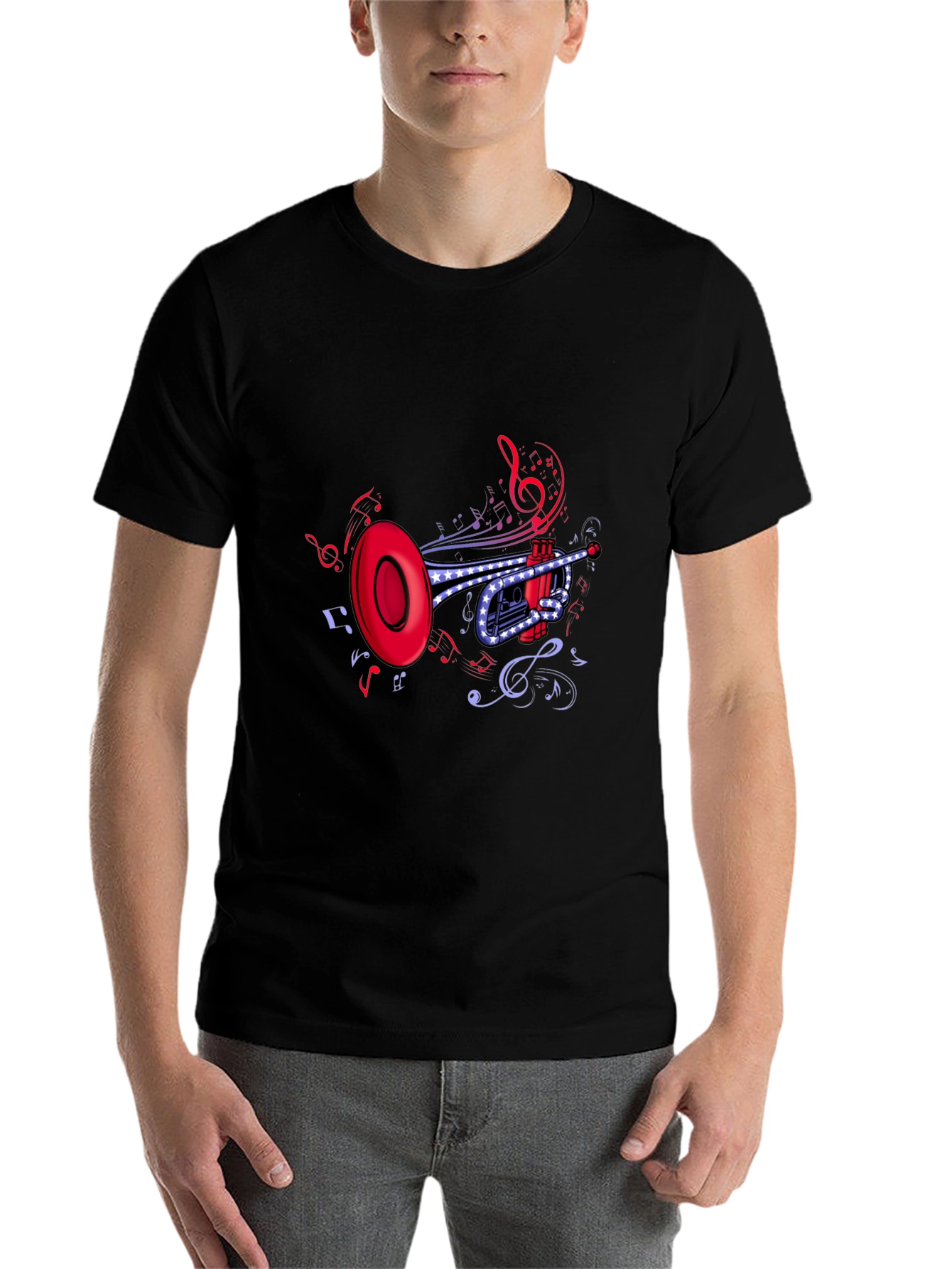 Musical Trumpet Graphic T-Shirt - 7