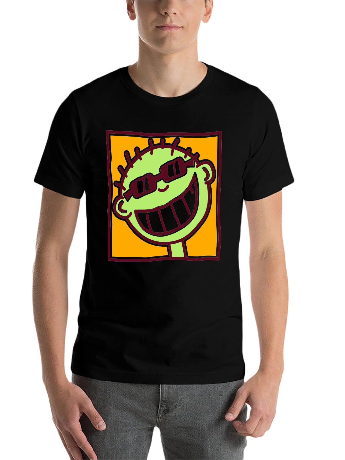 Black Cartoon Graphic Tee - Cool Dude view 7