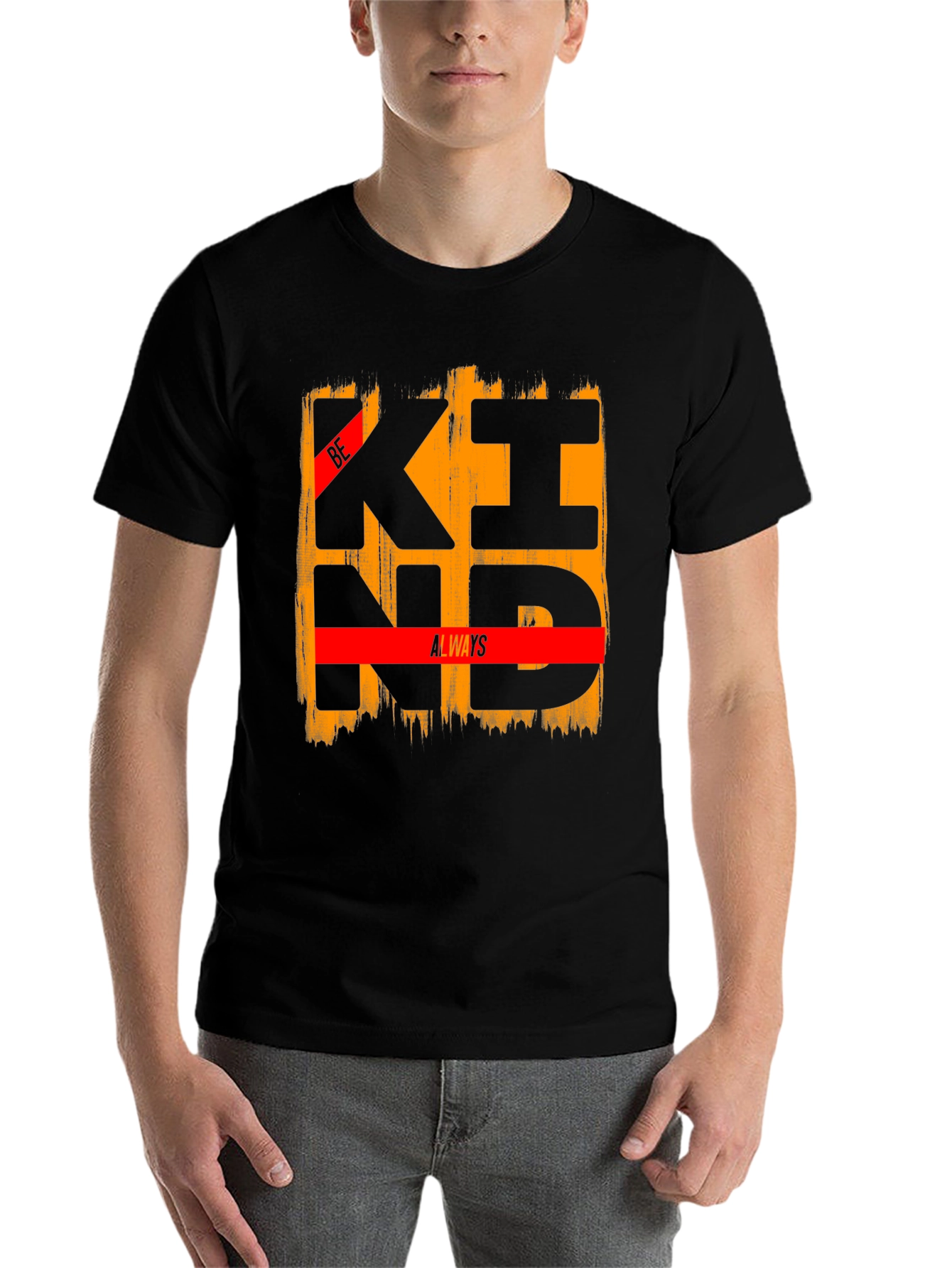 Black Be Kind Always Graphic Tee - Black view 7