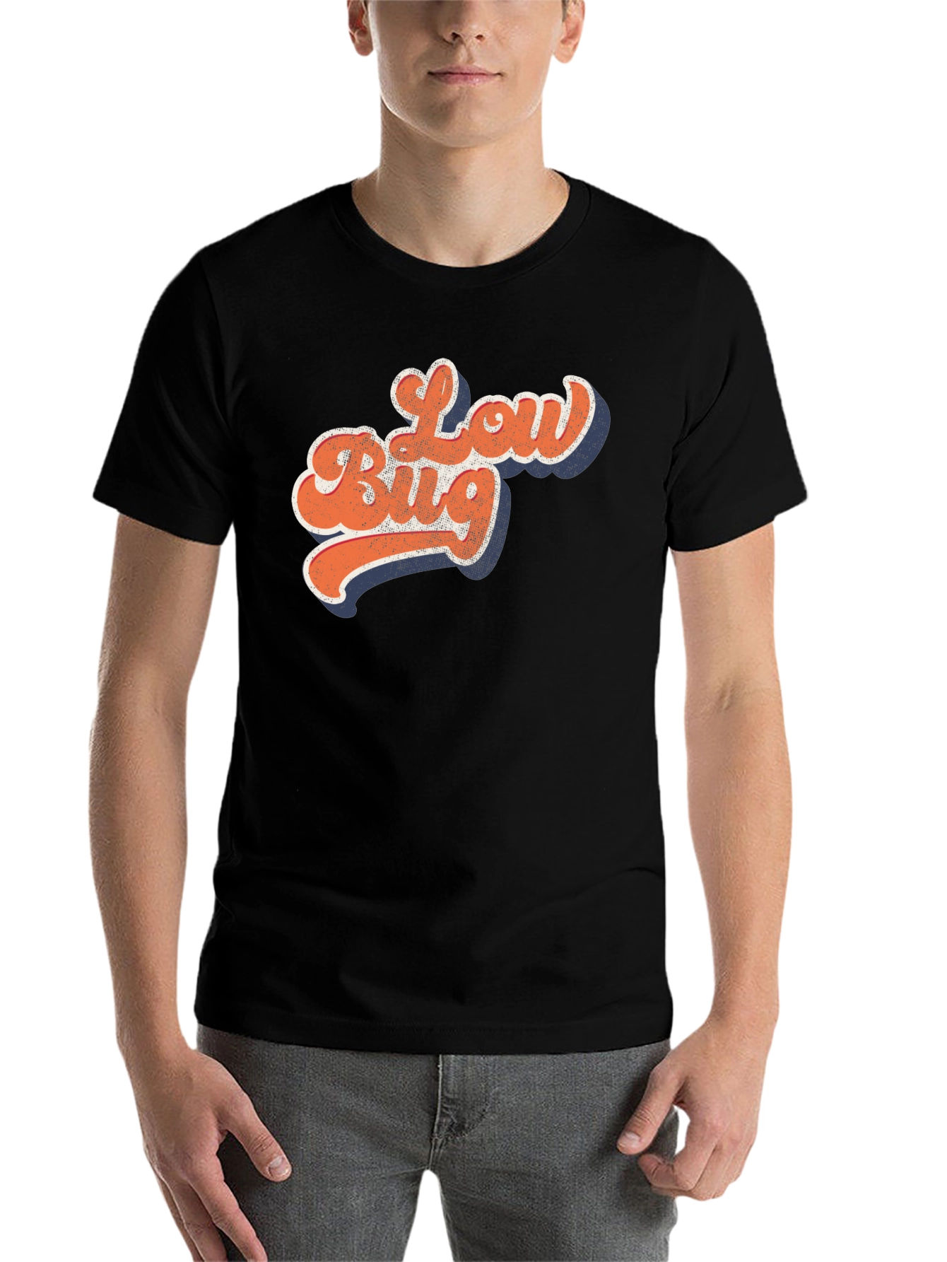 Black Retro "Low Bug" Graphic T-Shirt - Classic Style view 7