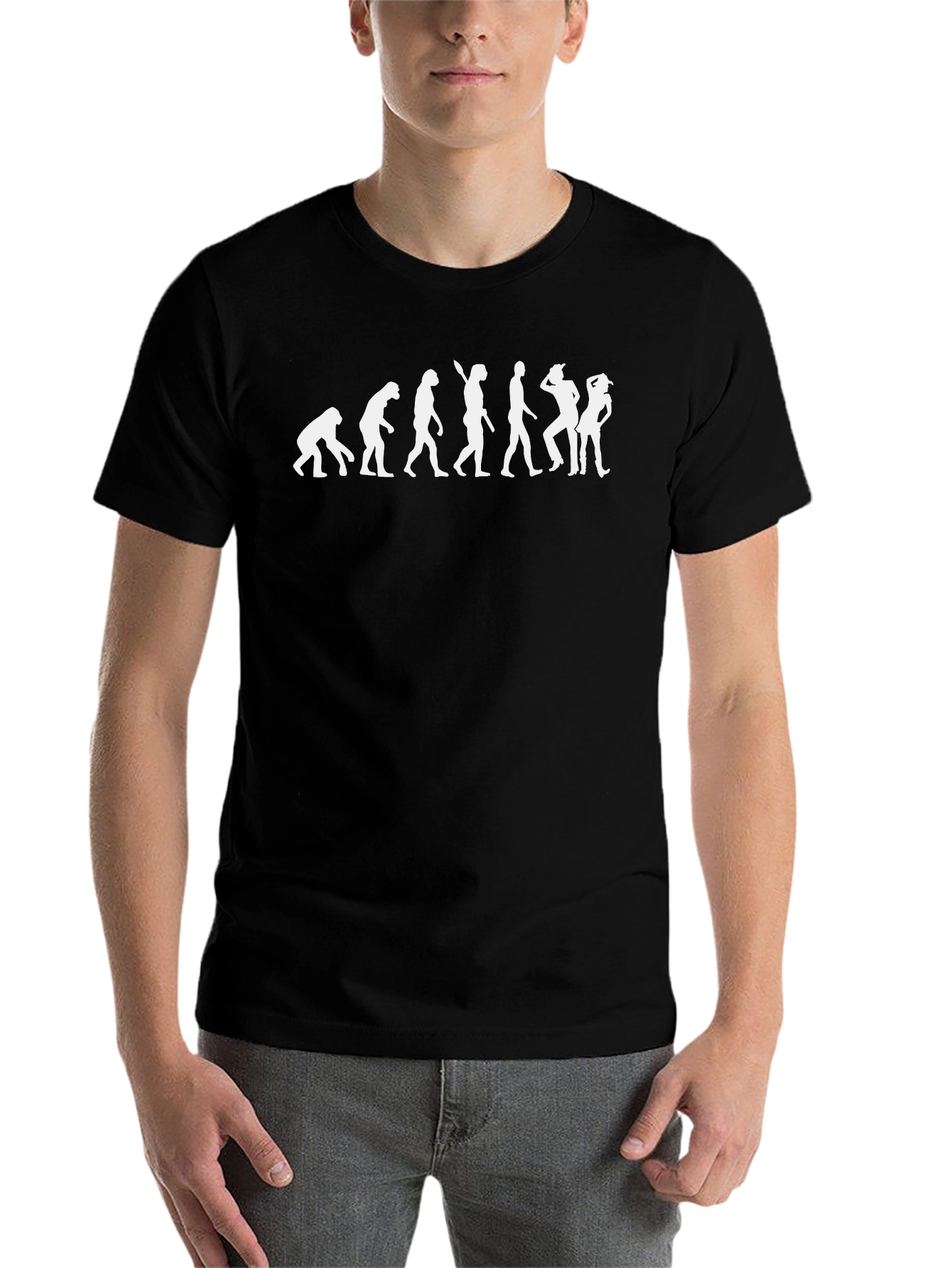 Black Evolution of Dance Men's Black T-Shirt view 7