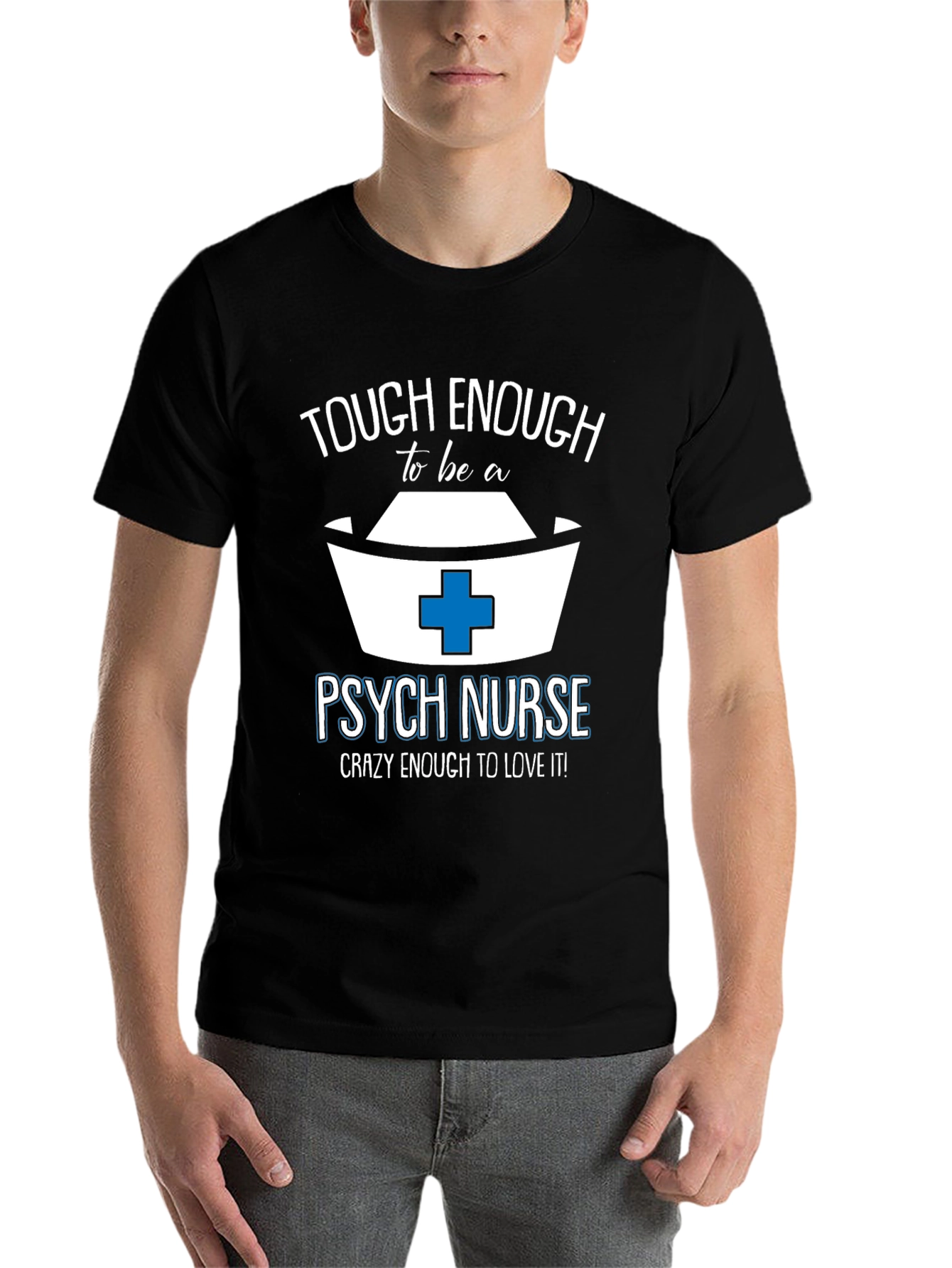 Black Tough Enough Psych Nurse Tee view 7