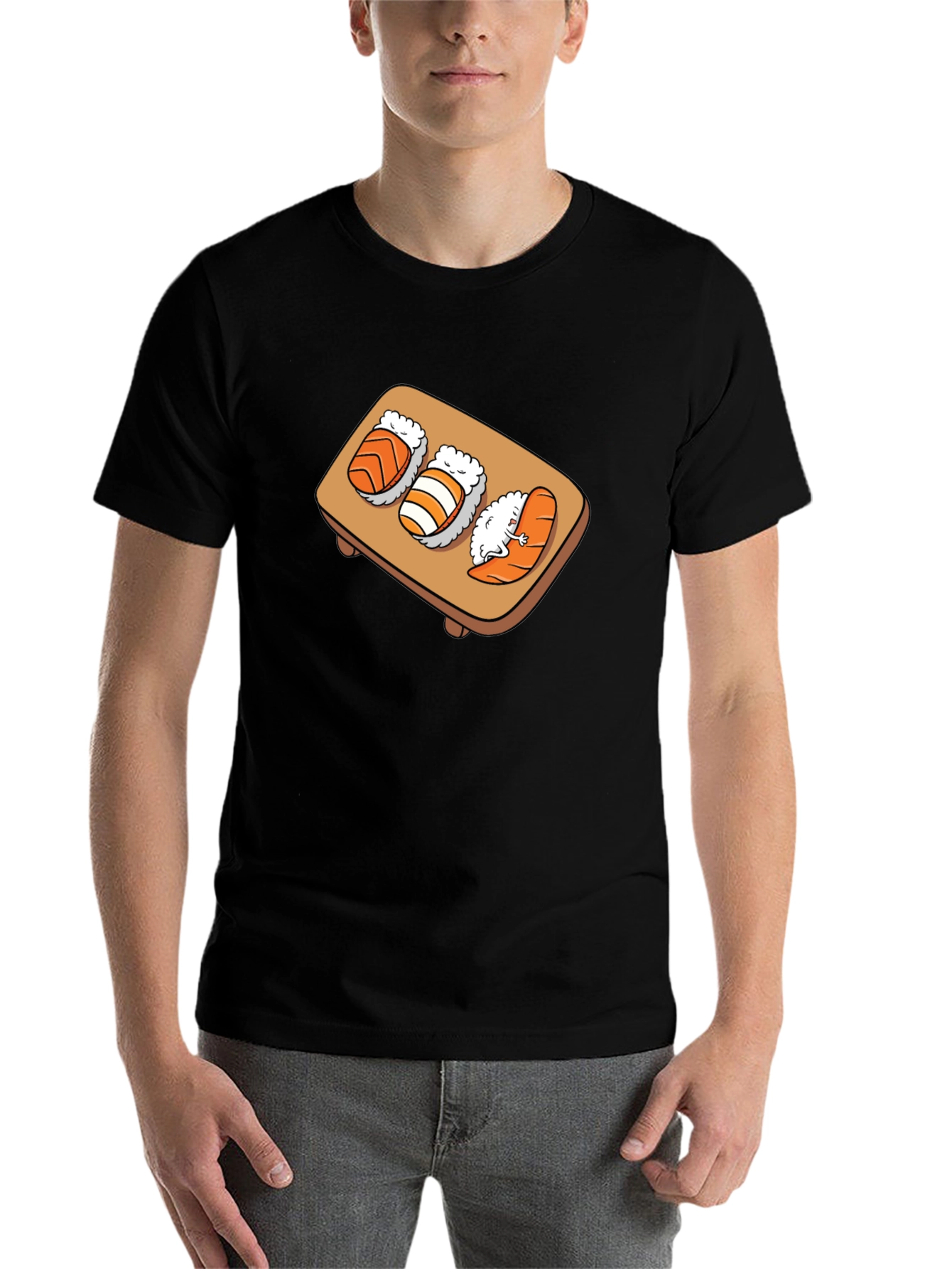 Black Sushi Graphic Black T-Shirt view 7