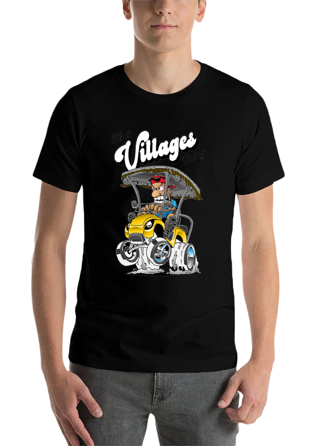 The Villages Thing T-Shirt - Cartoon Golf Cart - 7