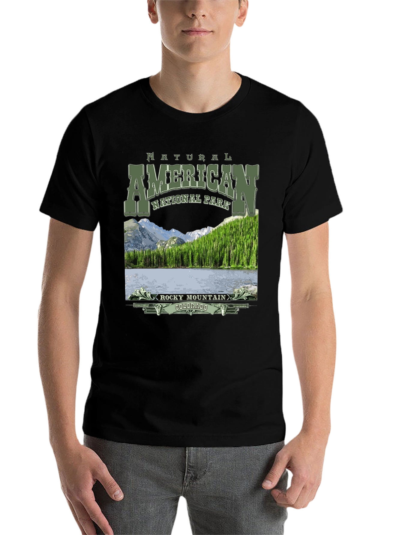 Black Rocky Mountain National Park T-Shirt view 7