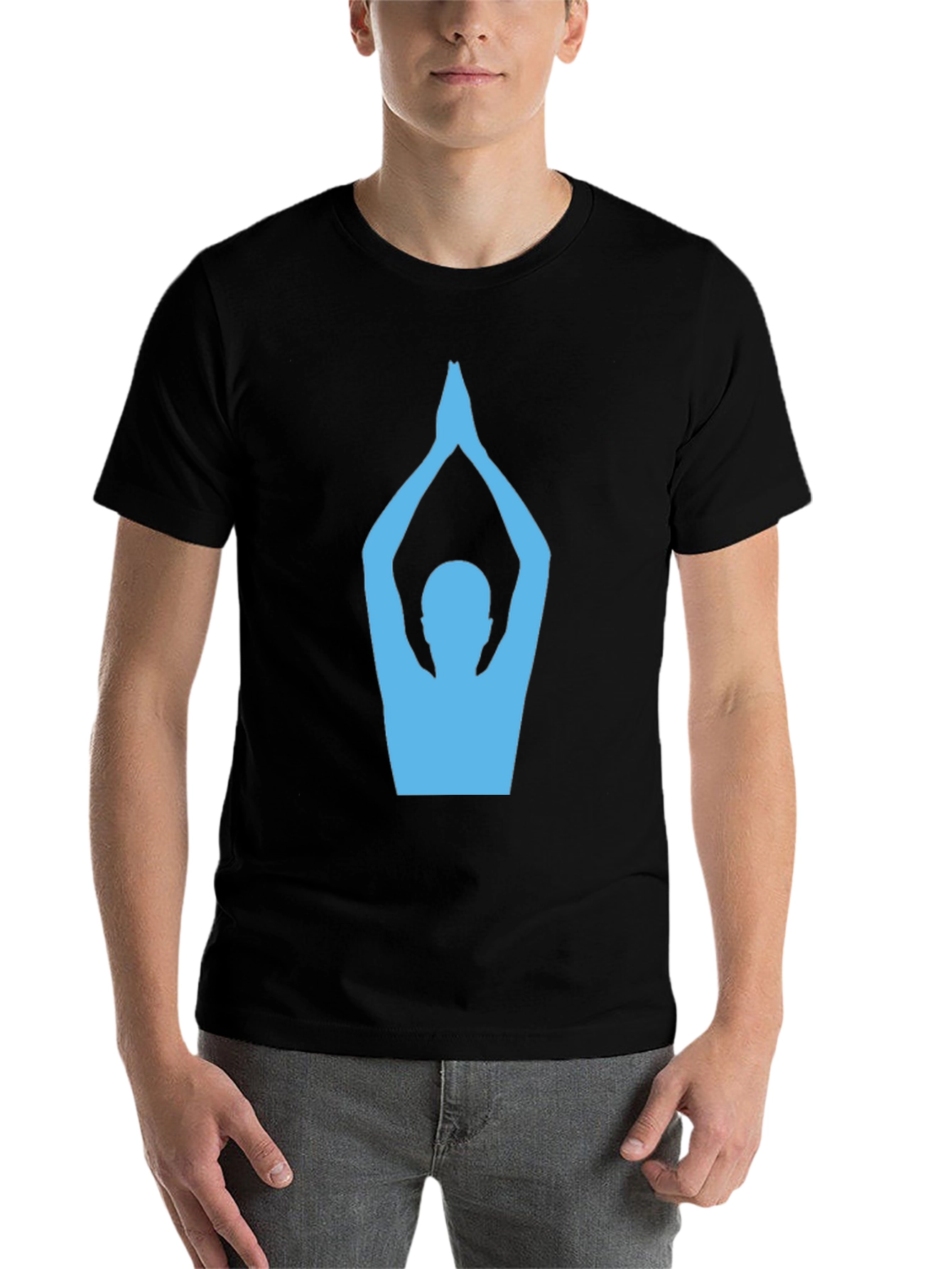 Black Yoga Pose Graphic T-Shirt view 7