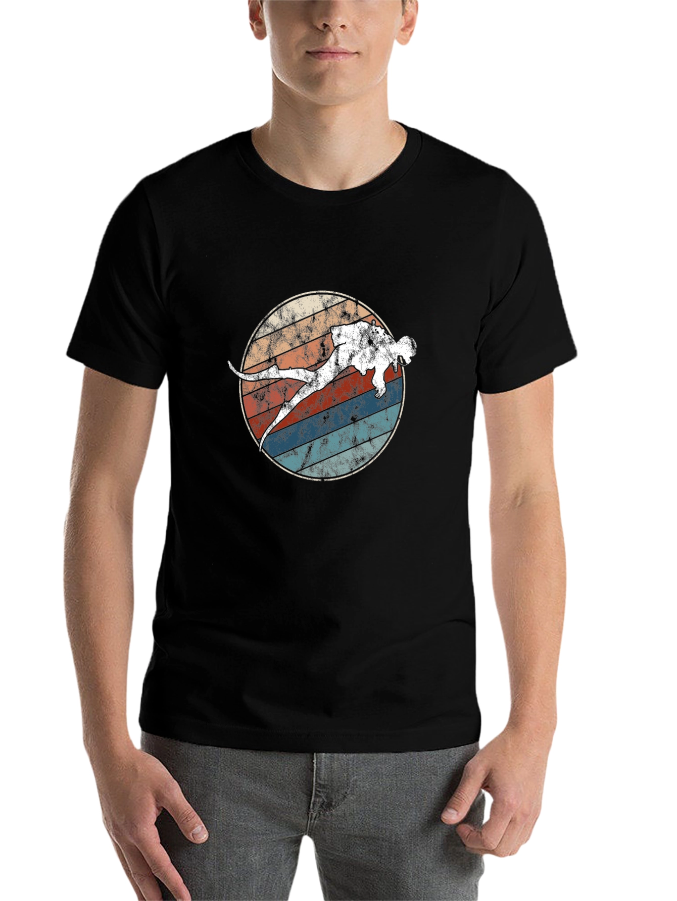 Black Vintage Scuba Diver T-Shirt - Retro Diving Design view 7